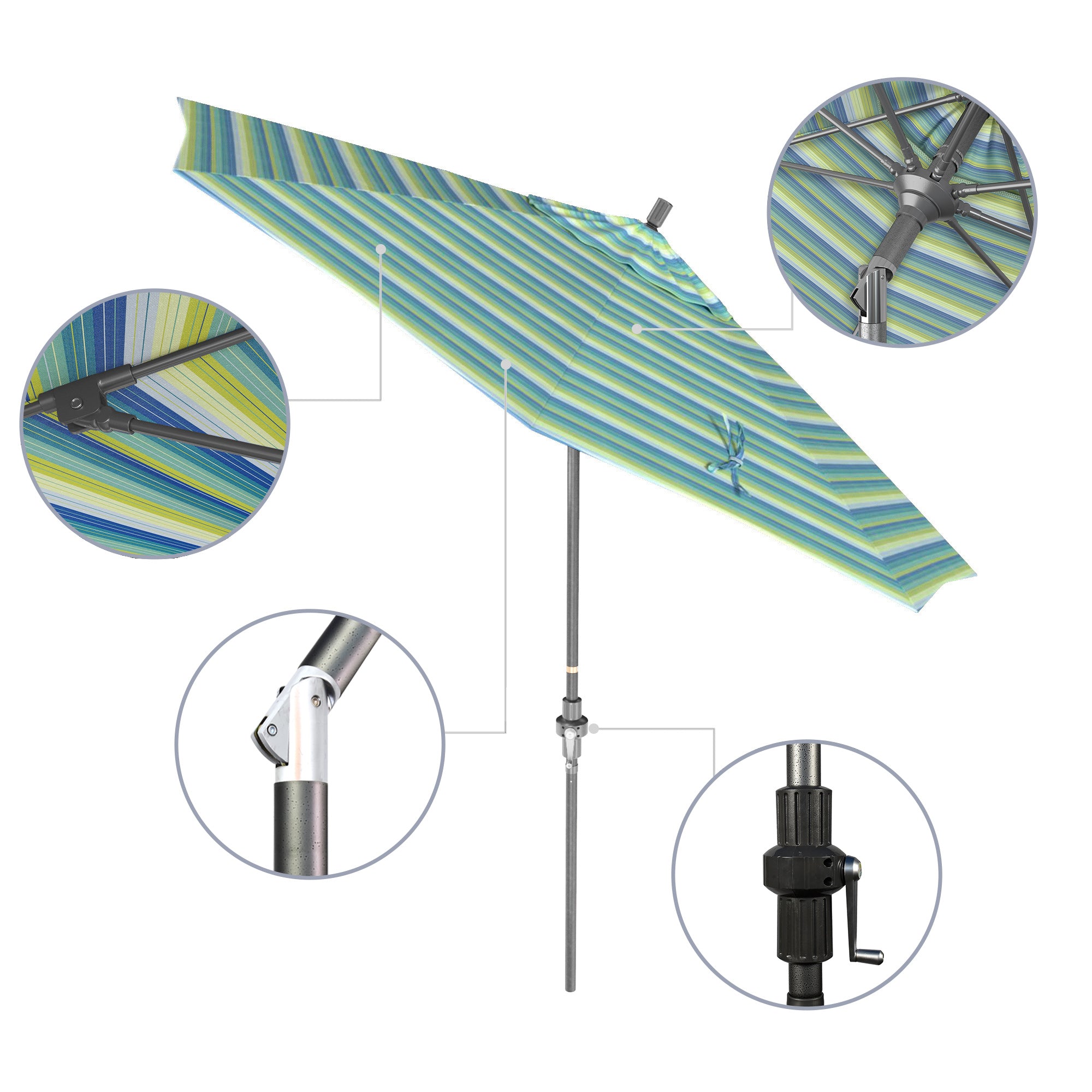 9' Sun Master Series Patio Umbrella - Sunbrella Fabric