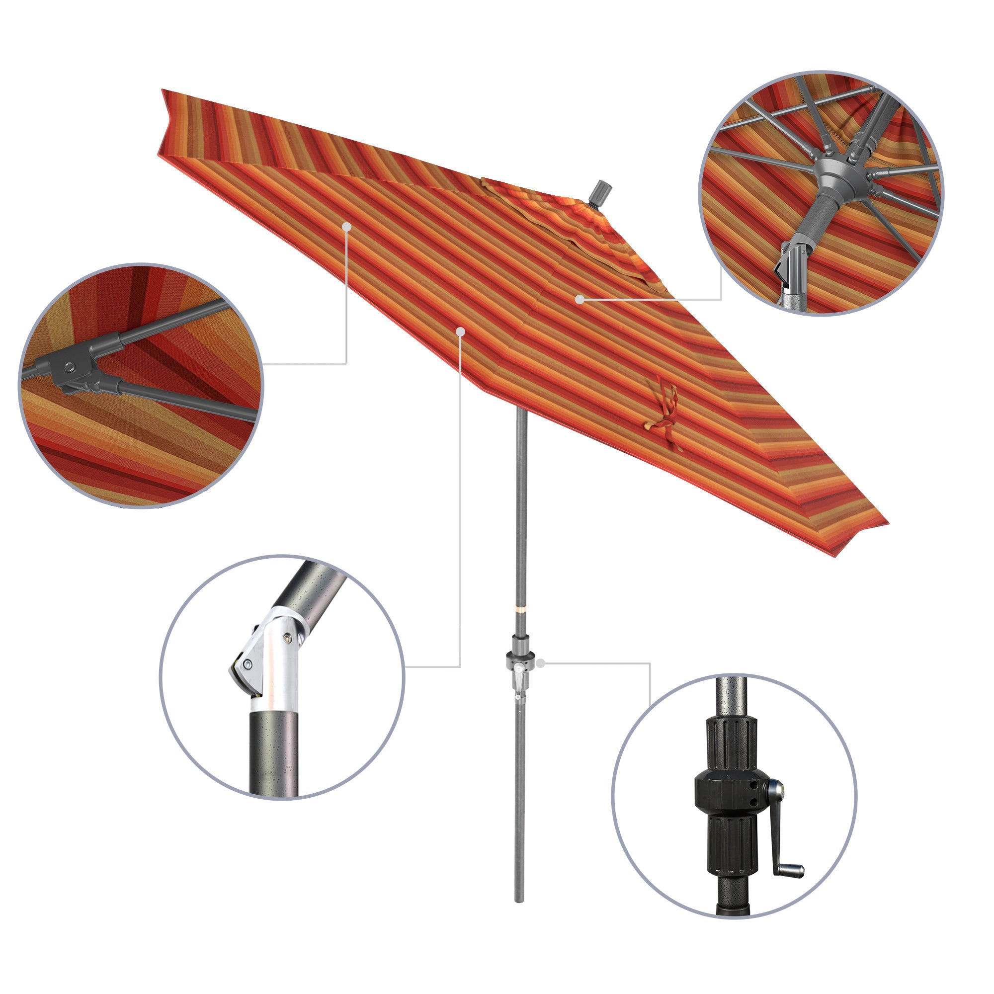 9' Sun Master Series Patio Umbrella - Sunbrella Fabric