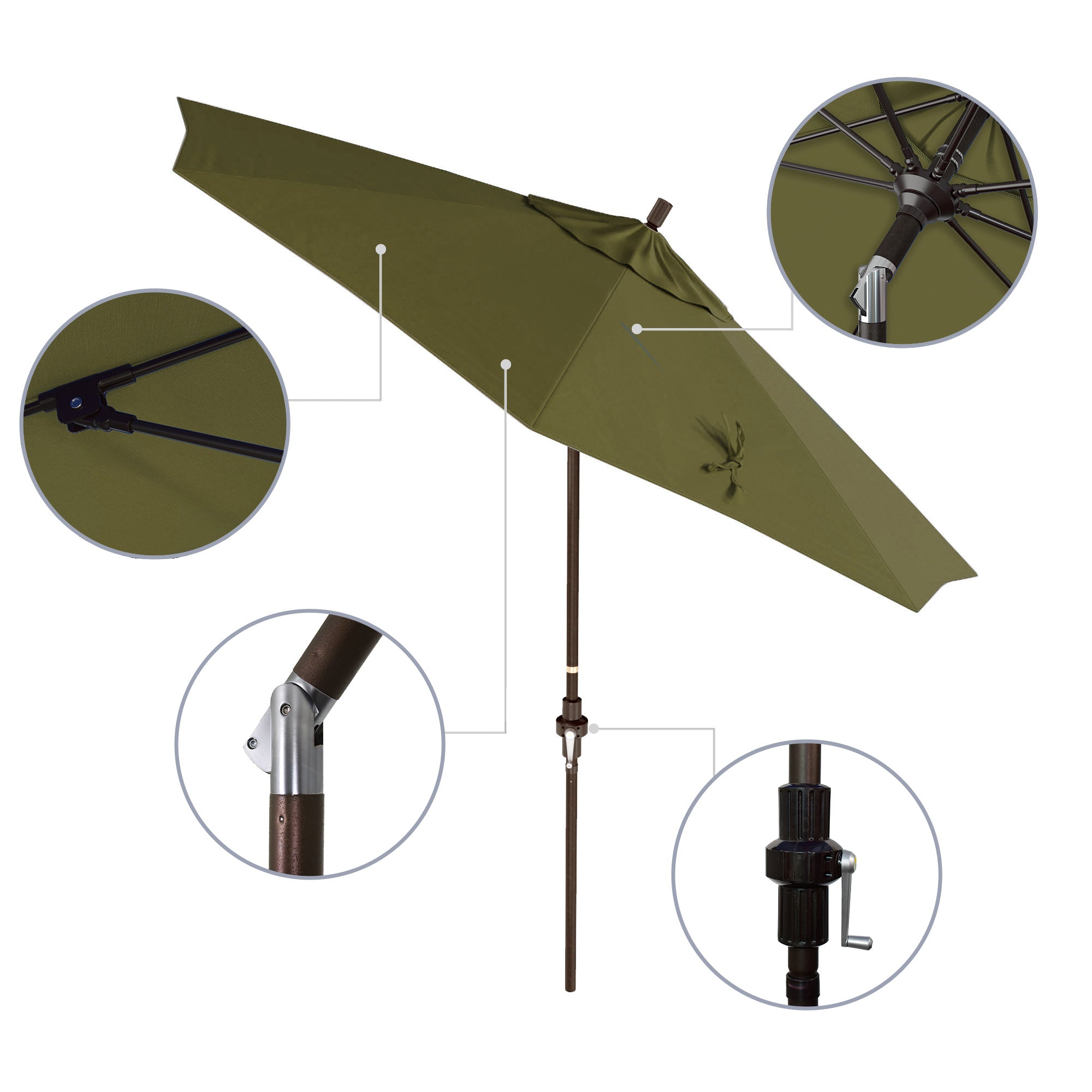 9' Sun Master Series Patio Umbrella - Sunbrella Fabric