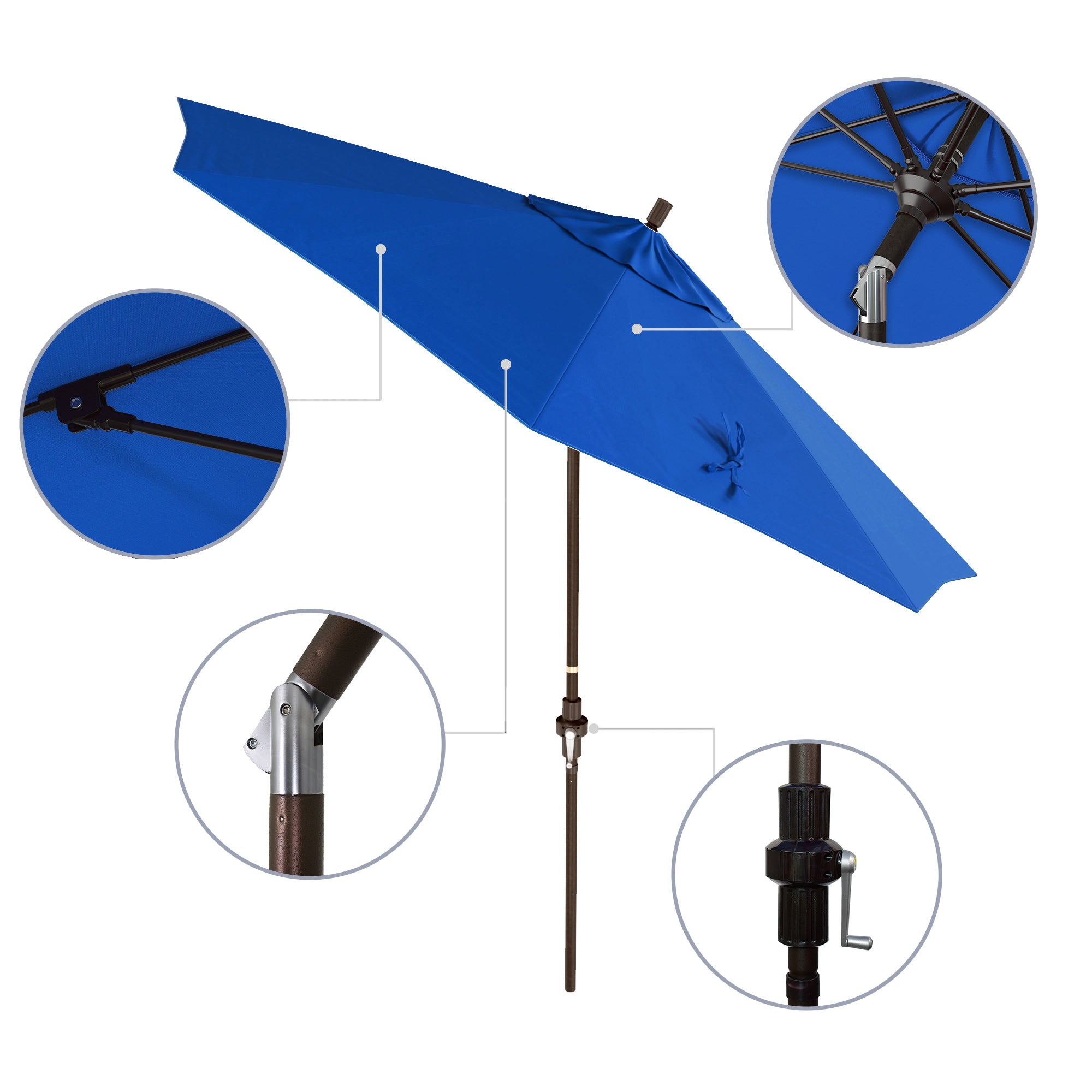 9' Sun Master Series Patio Umbrella - Sunbrella Fabric