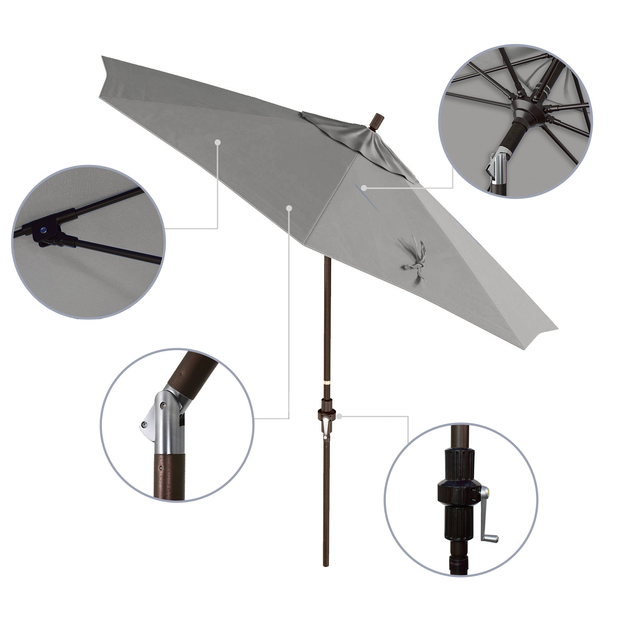 9' Sun Master Series Patio Umbrella - Sunbrella Fabric