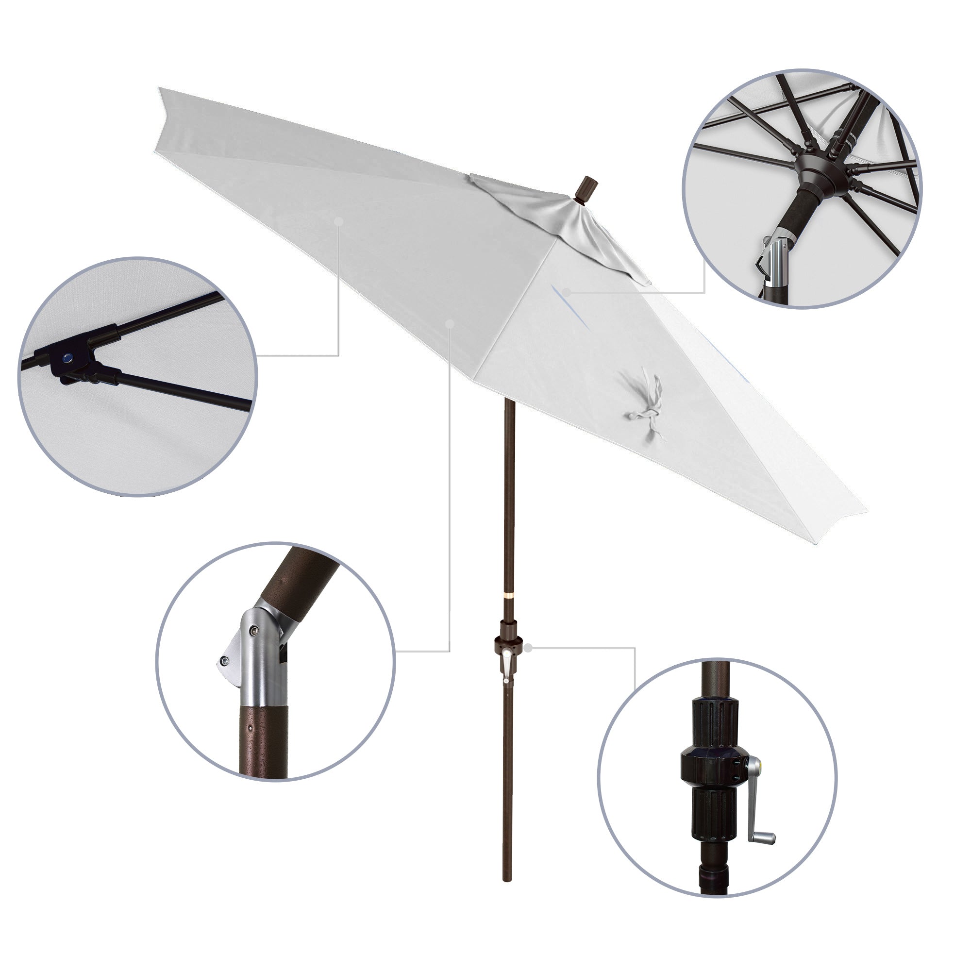 9' Sun Master Series Patio Umbrella - Sunbrella Fabric