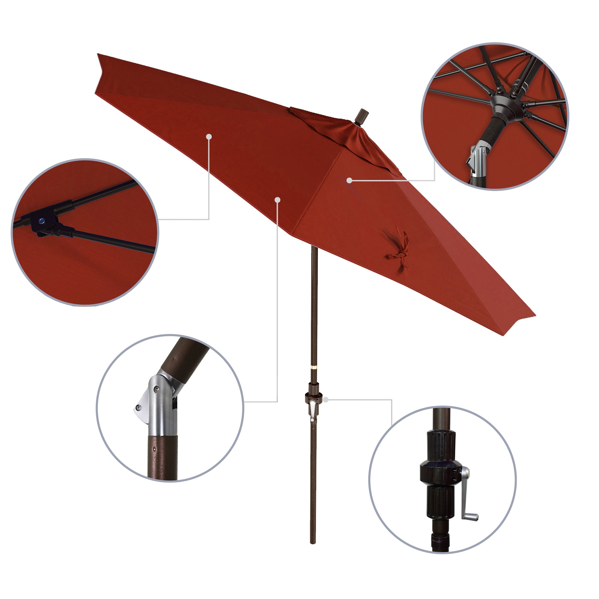 9' Sun Master Series Patio Umbrella - Sunbrella Fabric
