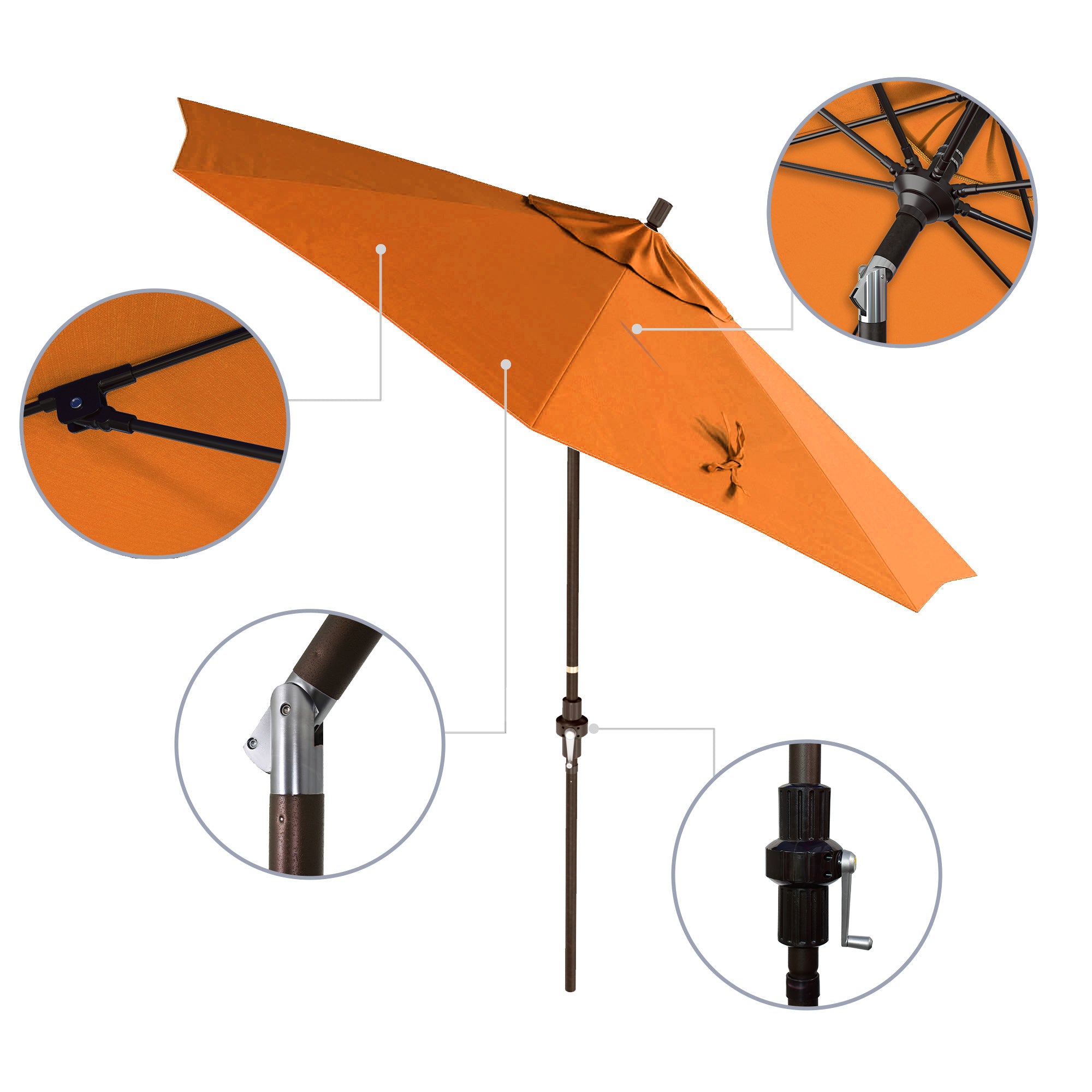 9' Sun Master Series Patio Umbrella - Sunbrella Fabric