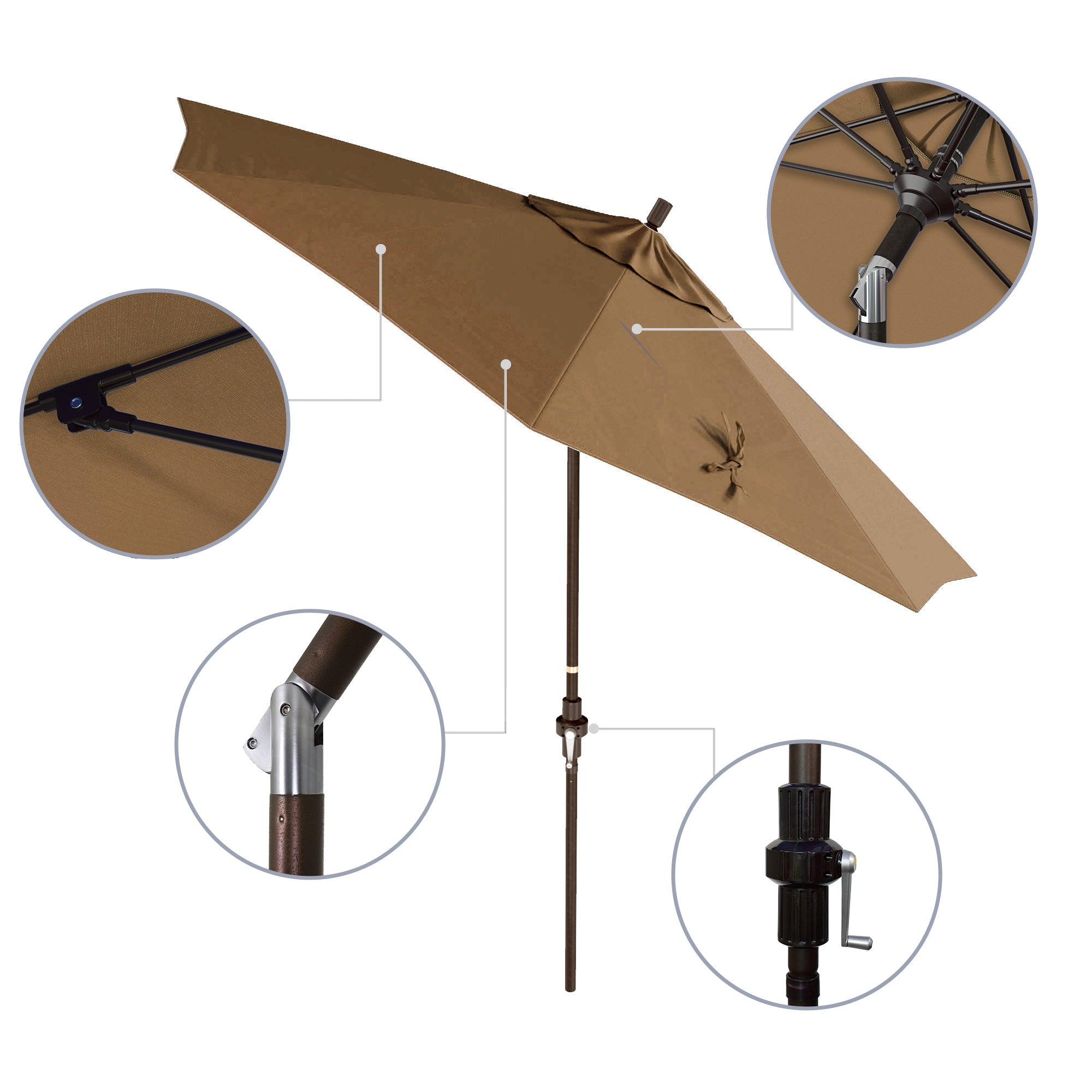 9' Sun Master Series Patio Umbrella - Sunbrella Fabric