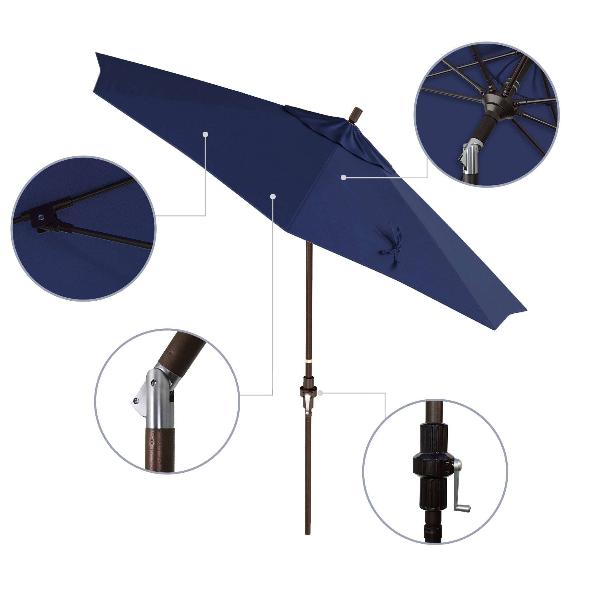9' Sun Master Series Patio Umbrella - Sunbrella Fabric
