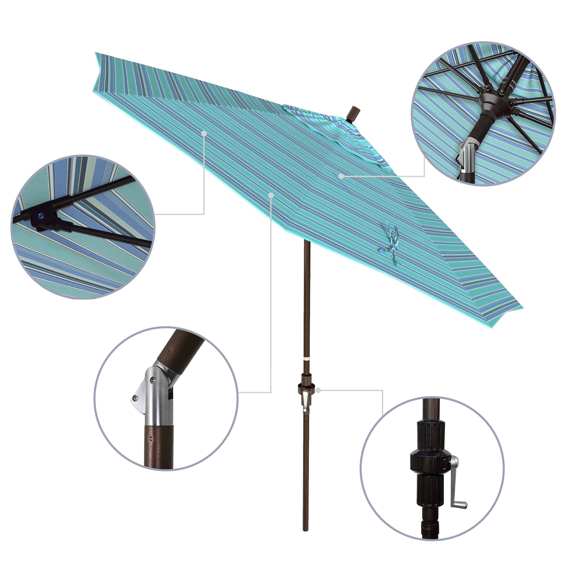 9' Sun Master Series Patio Umbrella - Sunbrella Fabric
