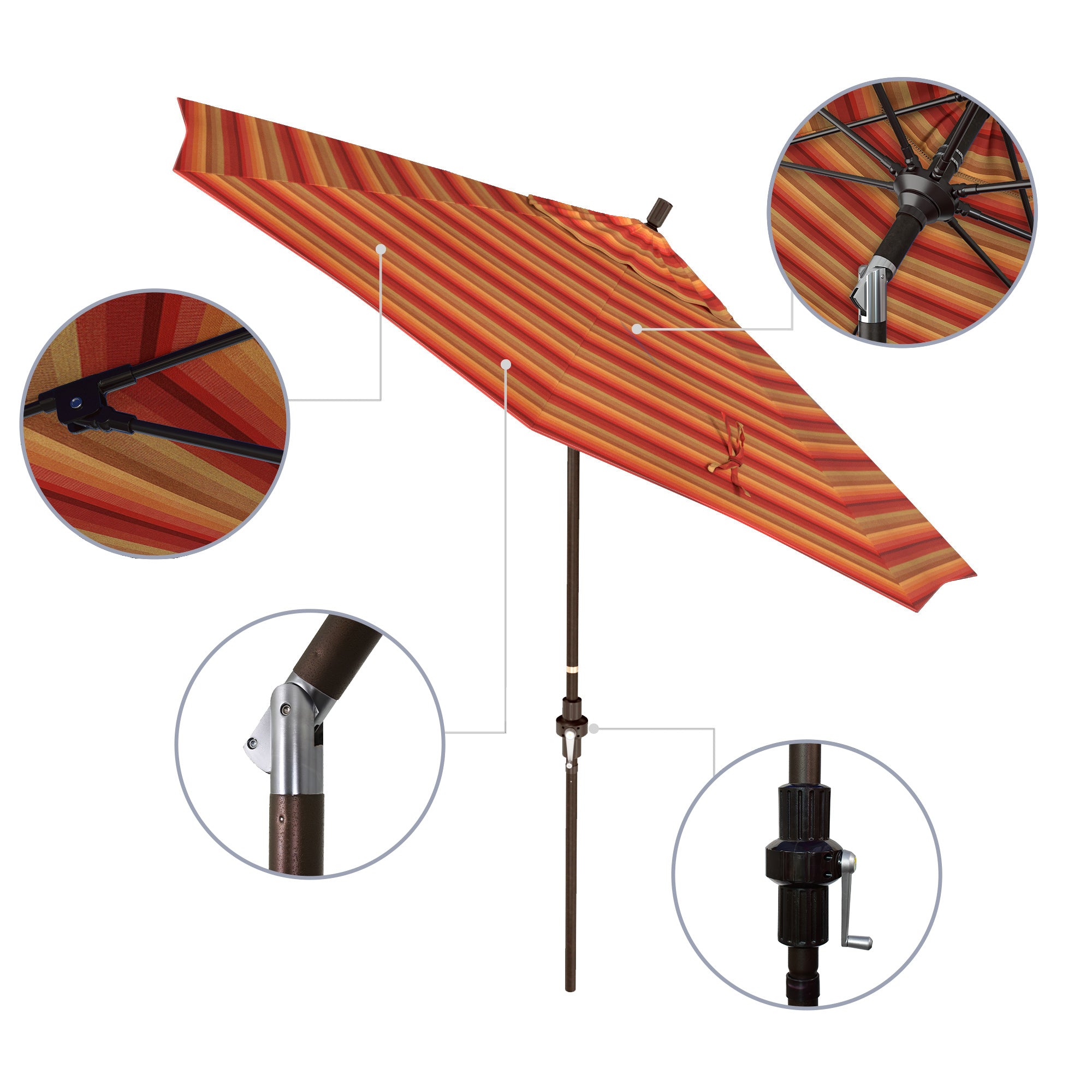 9' Sun Master Series Patio Umbrella - Sunbrella Fabric