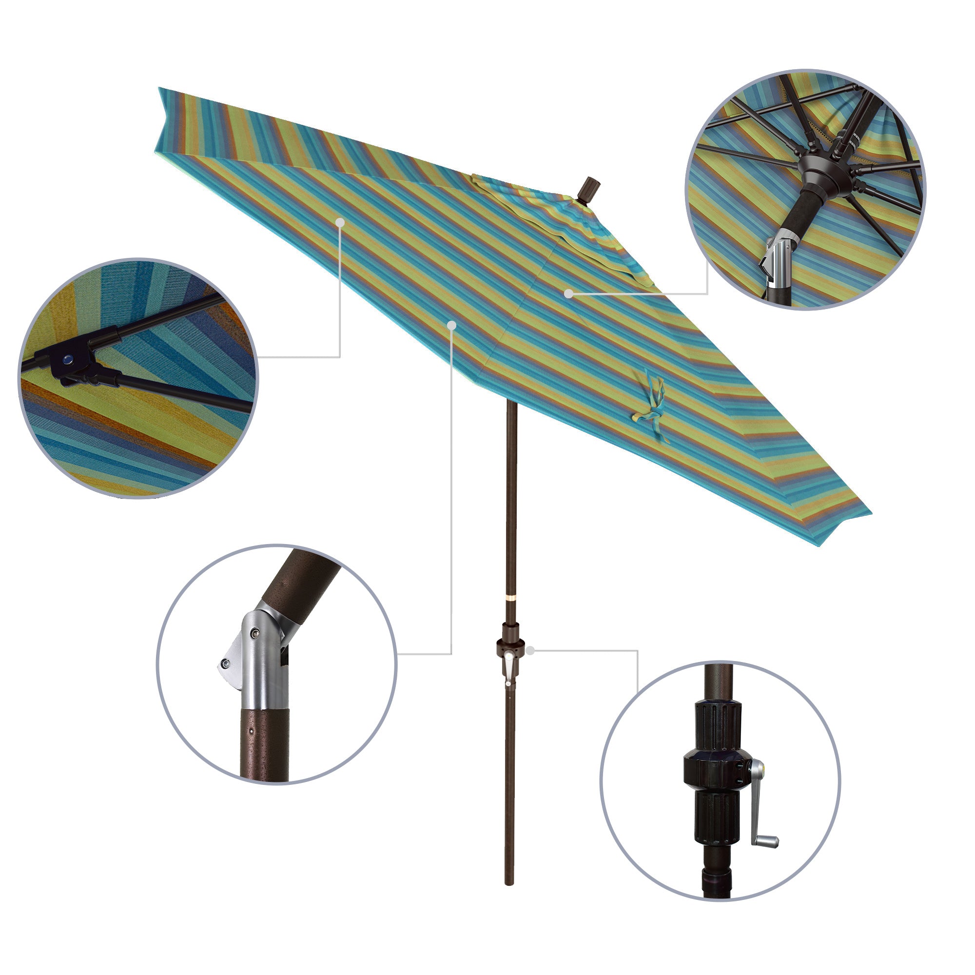 9' Sun Master Series Patio Umbrella - Sunbrella Fabric