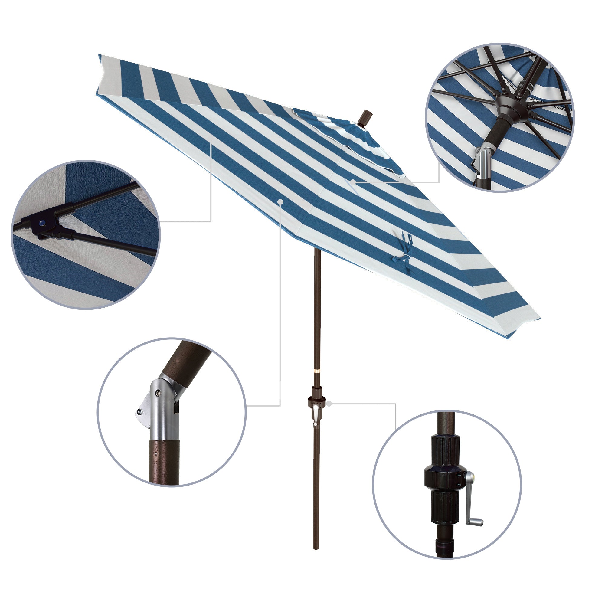 9' Sun Master Series Patio Umbrella - Sunbrella Fabric