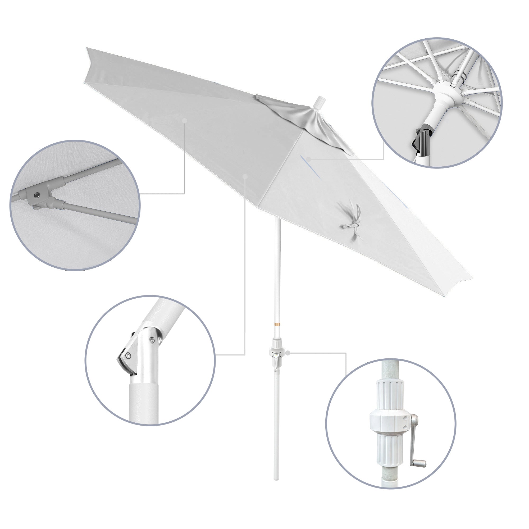 9' Sun Master Series Patio Umbrella - Sunbrella Fabric