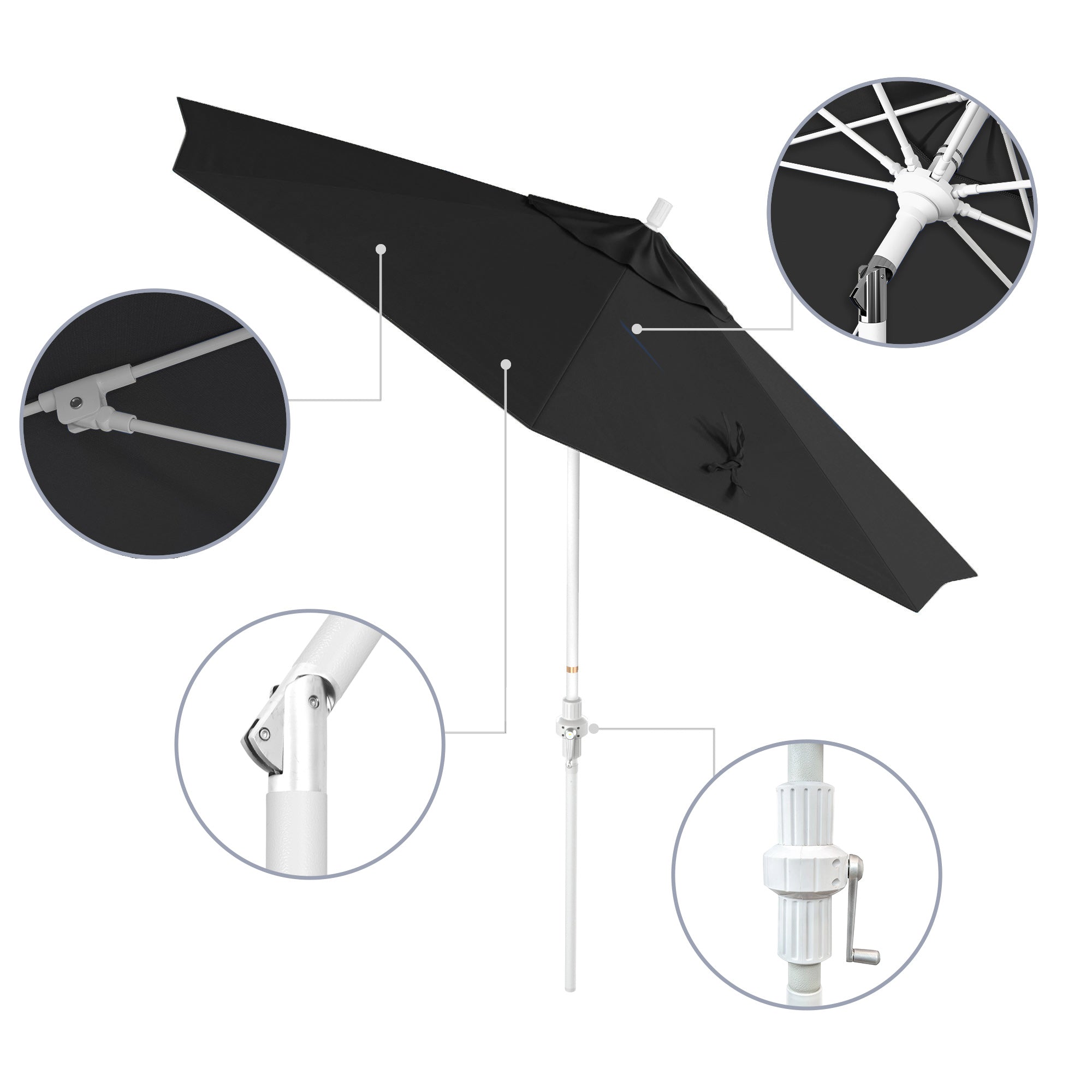 9' Sun Master Series Patio Umbrella - Sunbrella Fabric