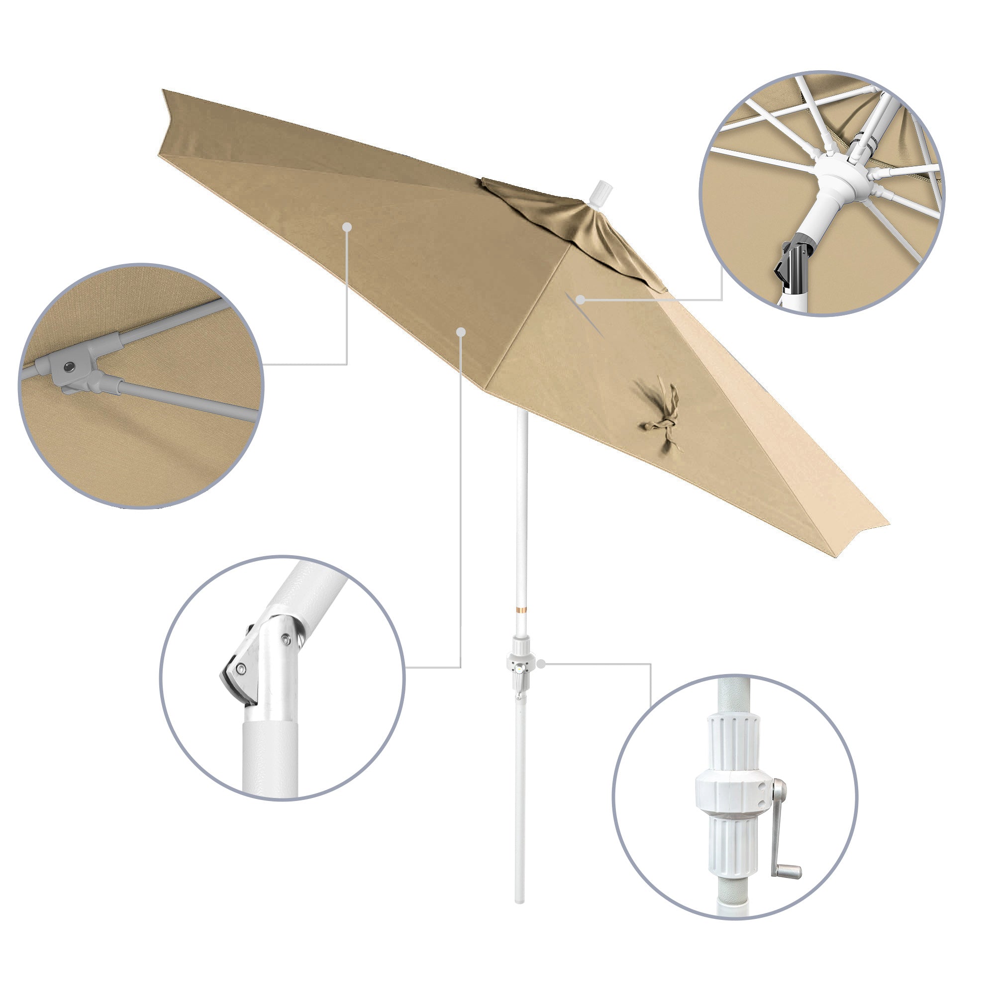 9' Sun Master Series Patio Umbrella - Sunbrella Fabric