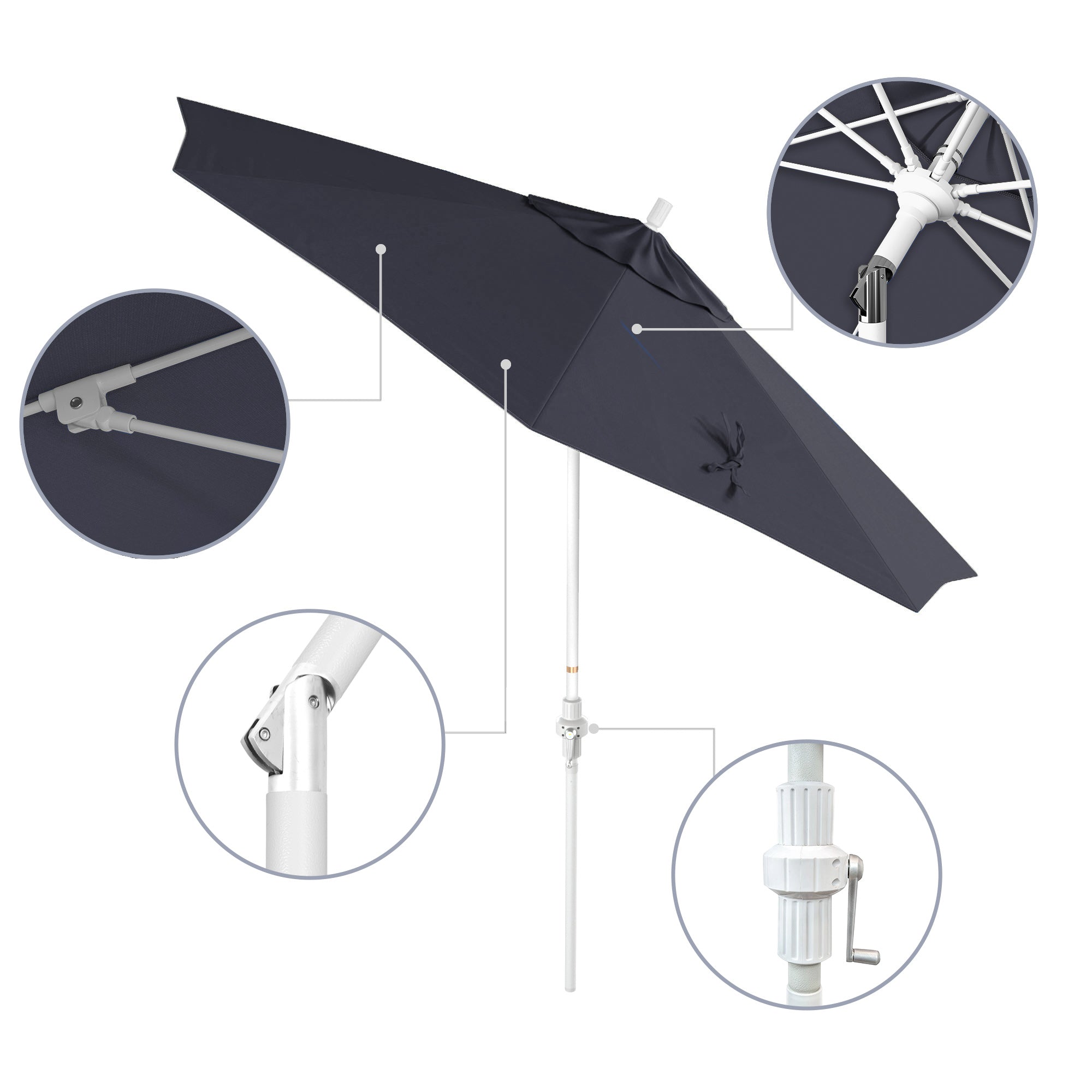 9' Sun Master Series Patio Umbrella - Sunbrella Fabric