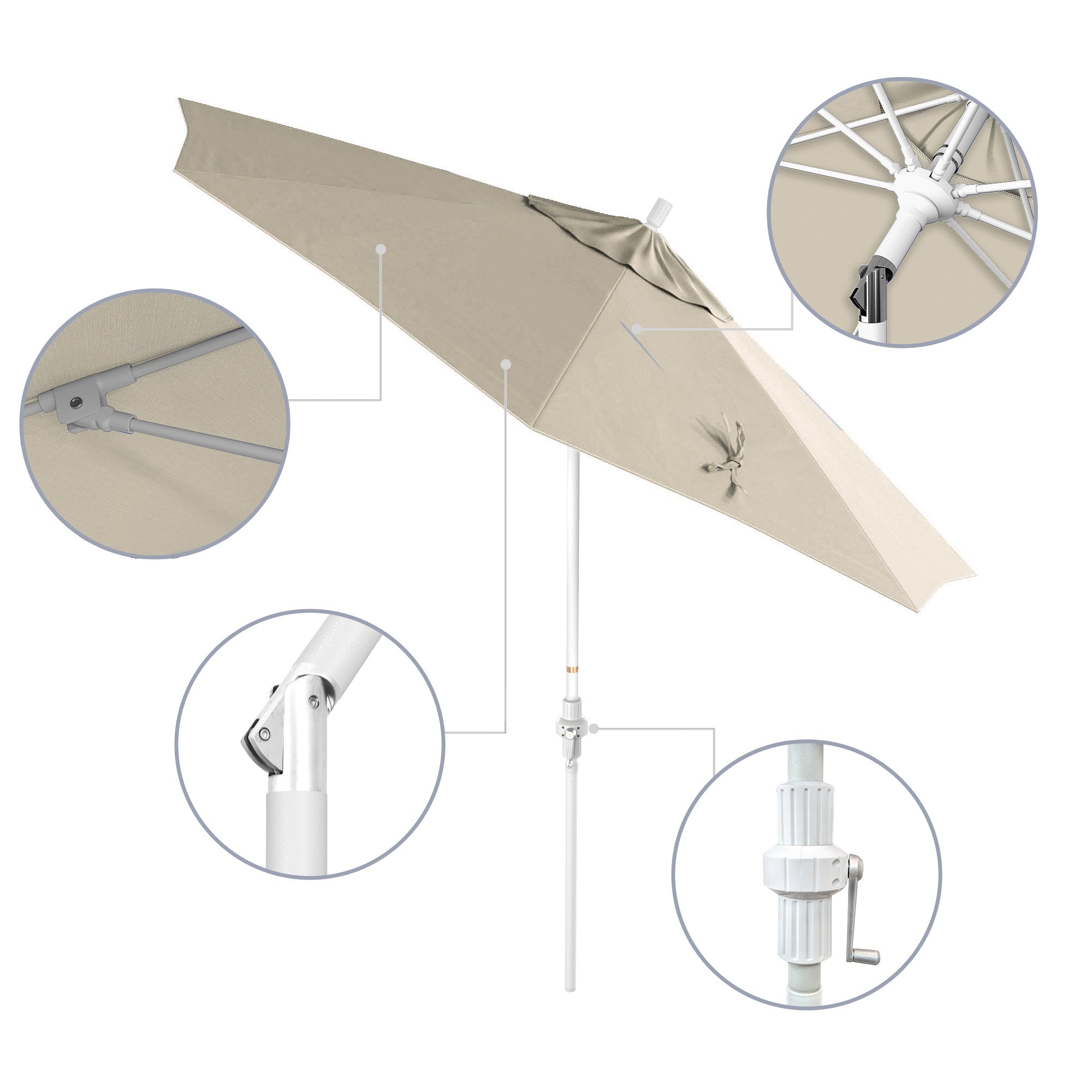 9' Sun Master Series Patio Umbrella - Sunbrella Fabric