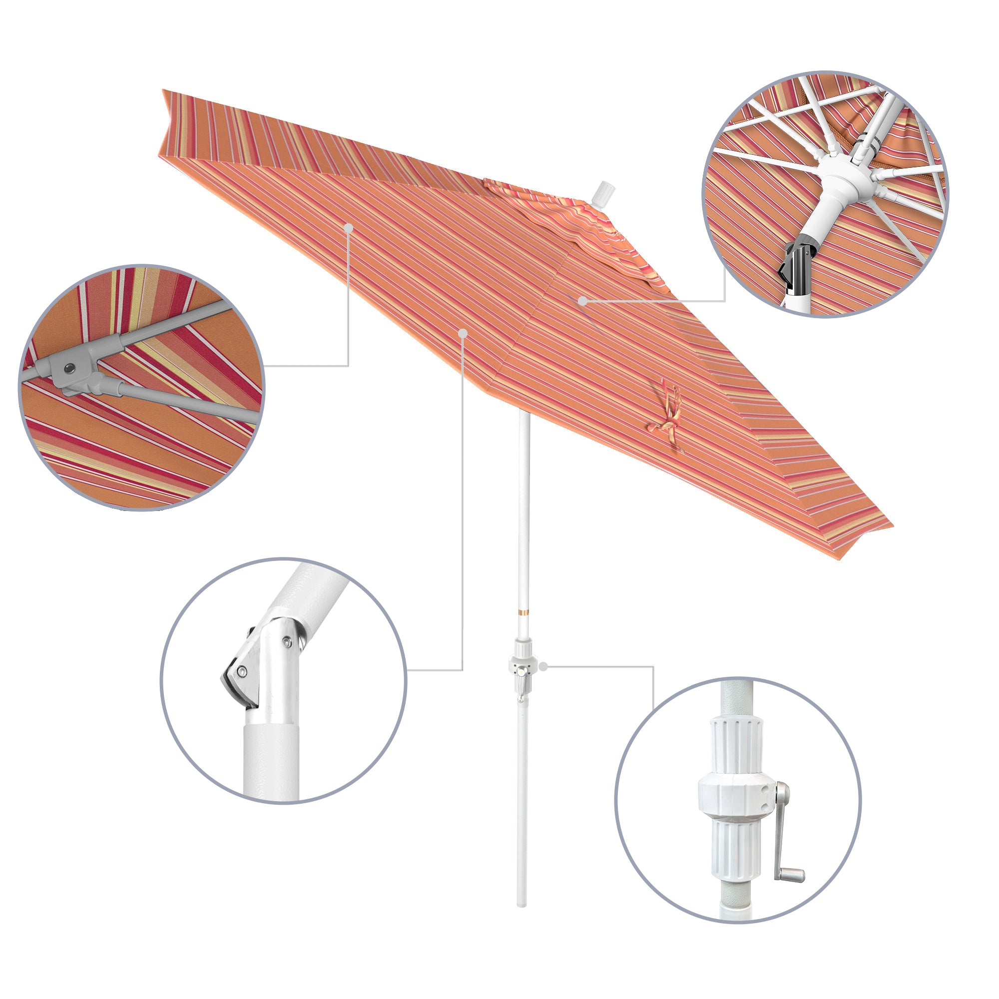 9' Sun Master Series Patio Umbrella - Sunbrella Fabric