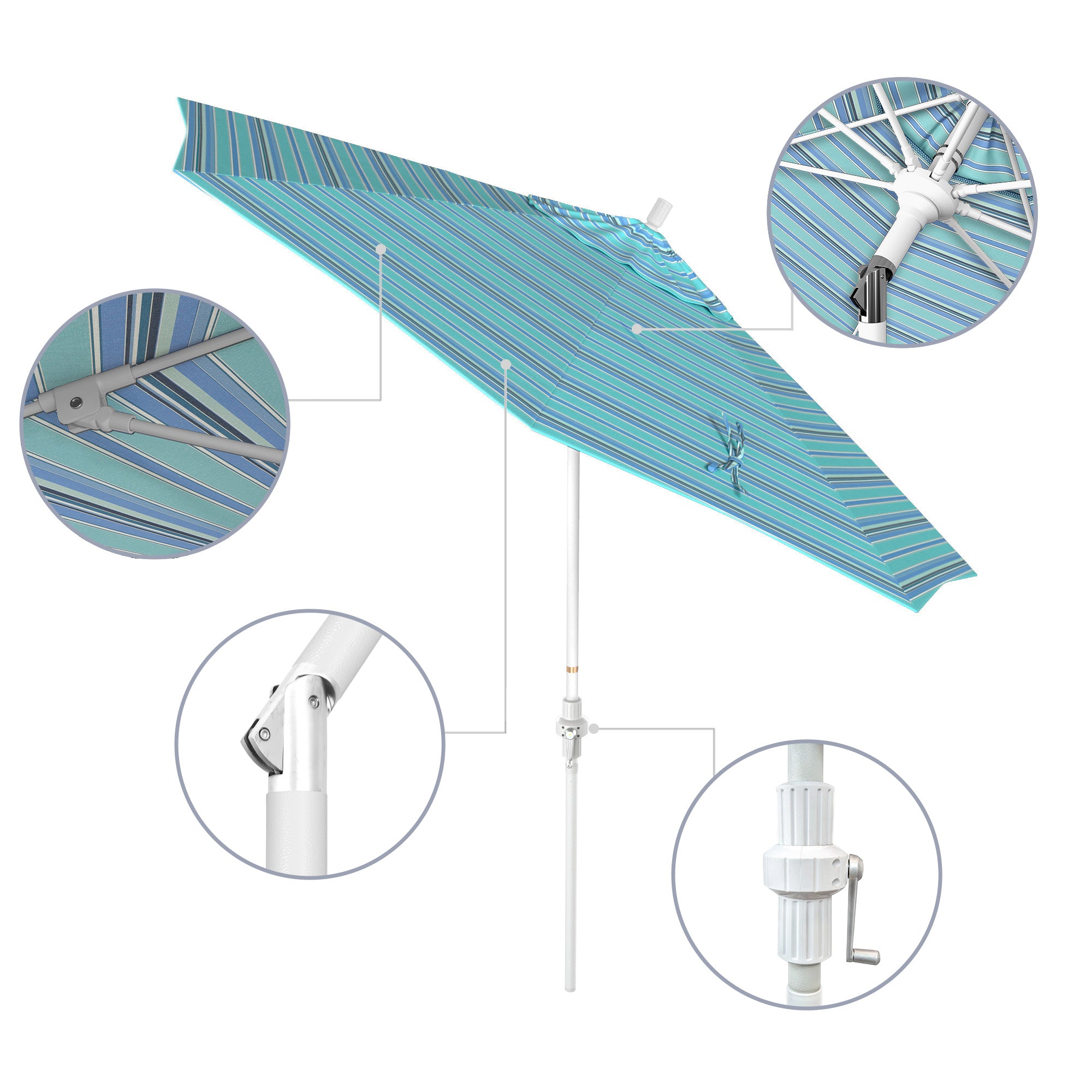 9' Sun Master Series Patio Umbrella - Sunbrella Fabric