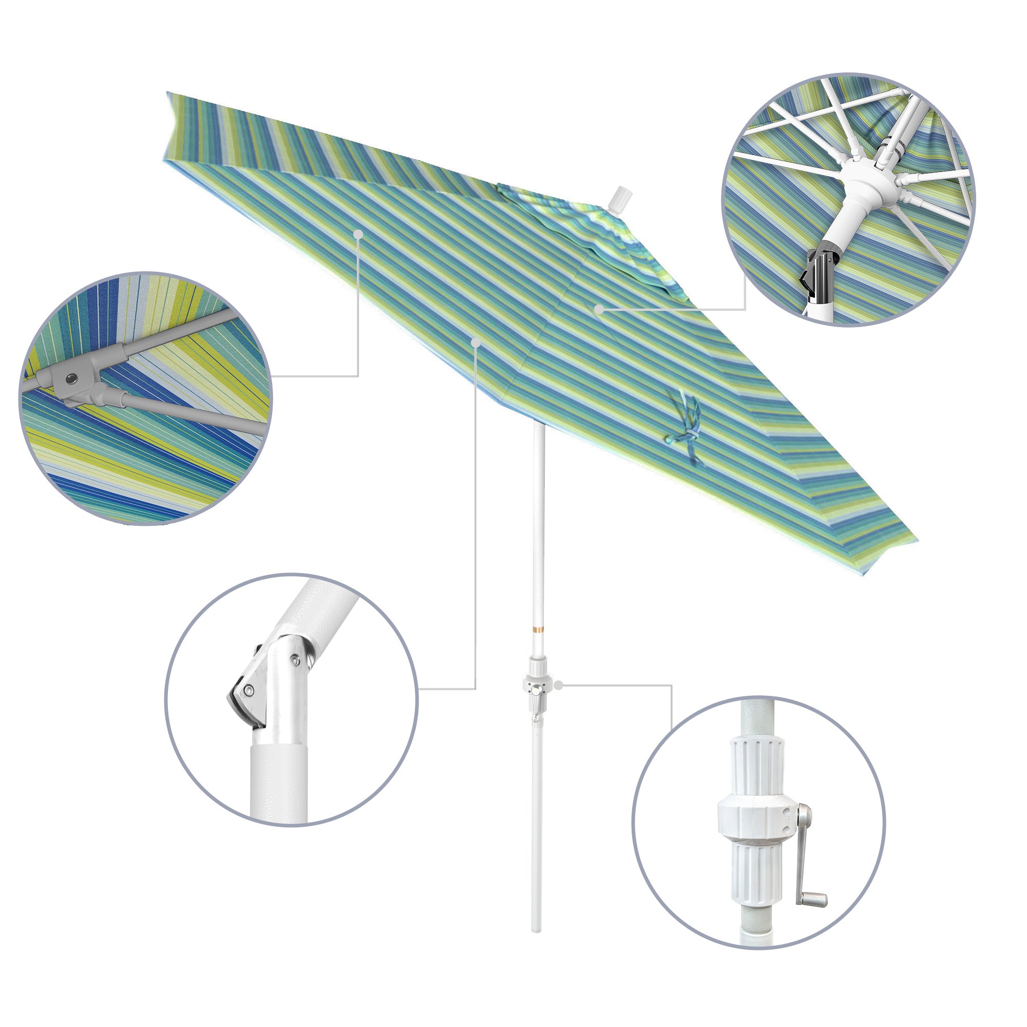 9' Sun Master Series Patio Umbrella - Sunbrella Fabric