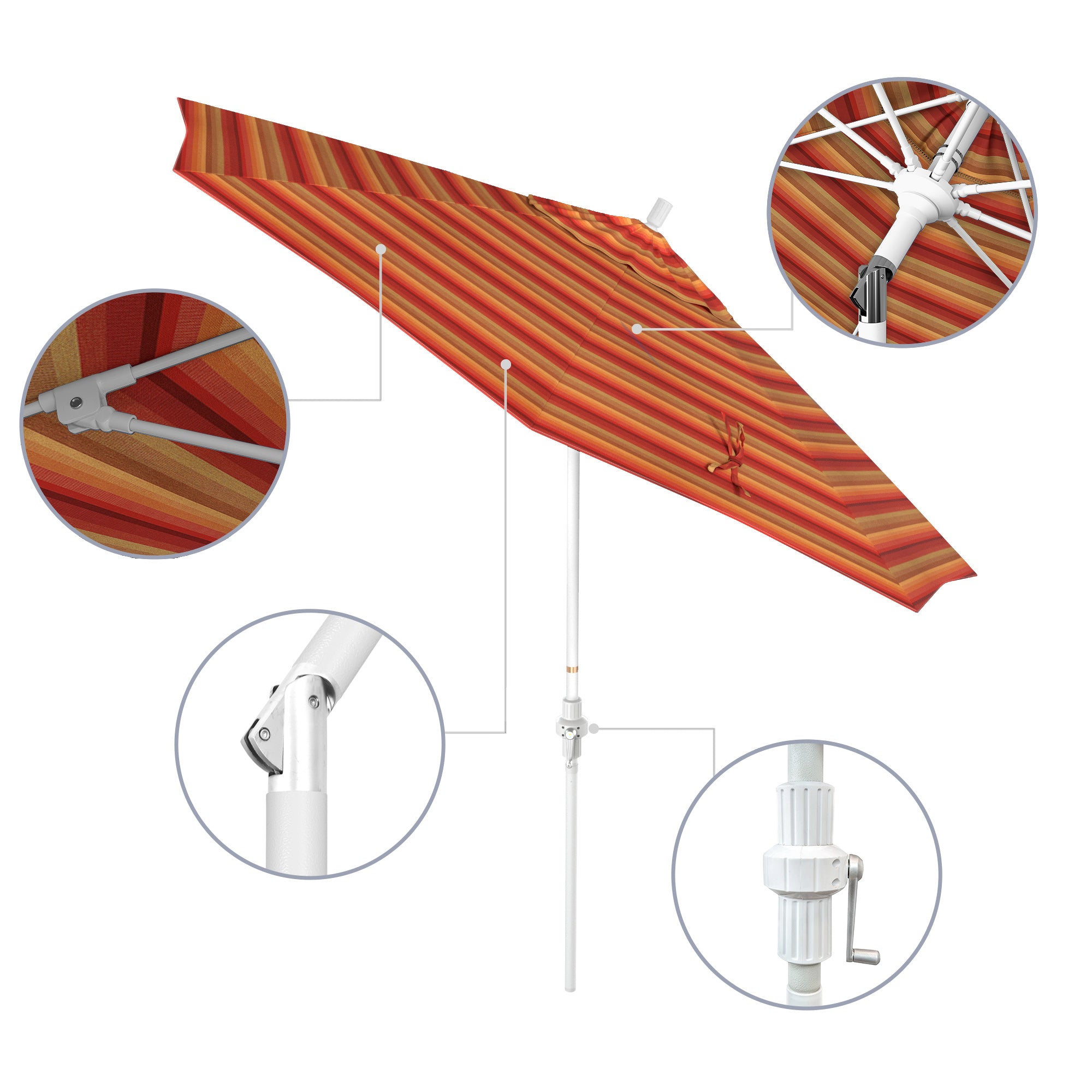 9' Sun Master Series Patio Umbrella - Sunbrella Fabric