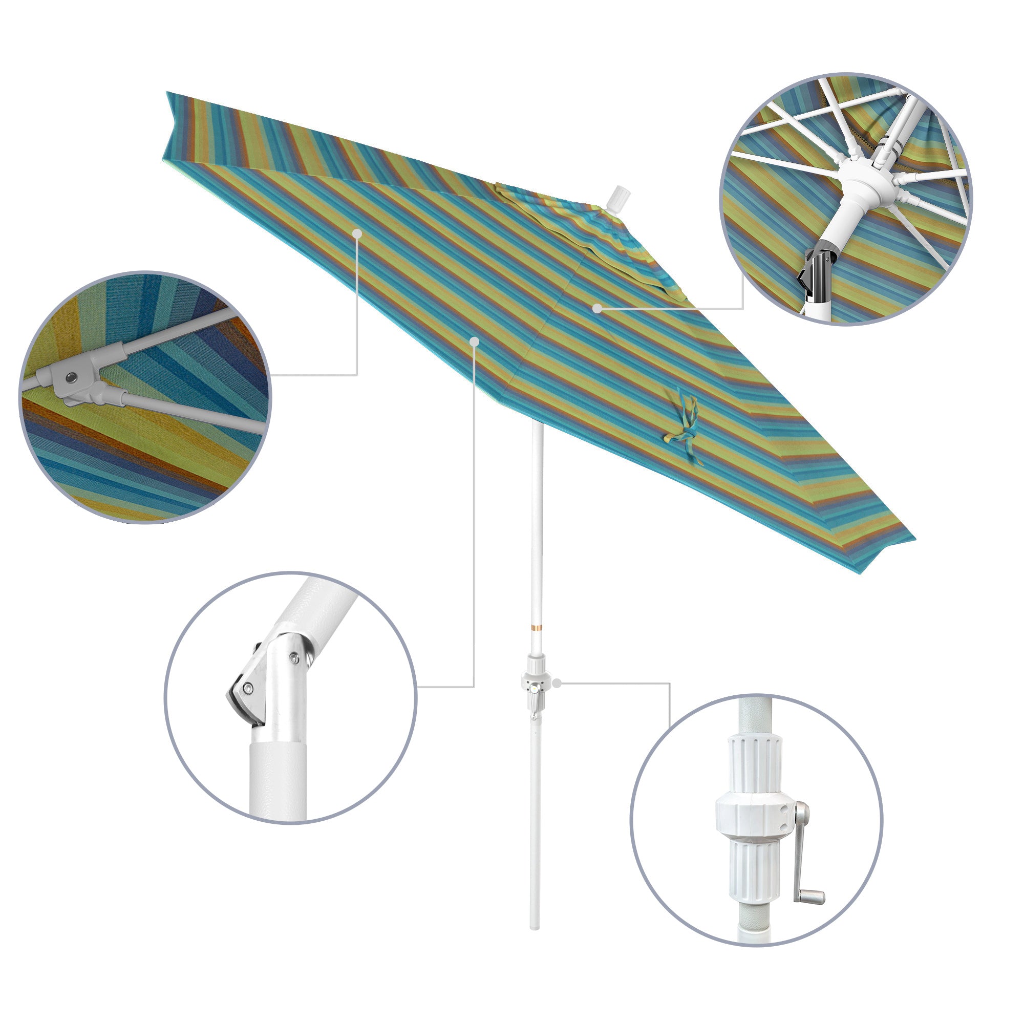 9' Sun Master Series Patio Umbrella - Sunbrella Fabric