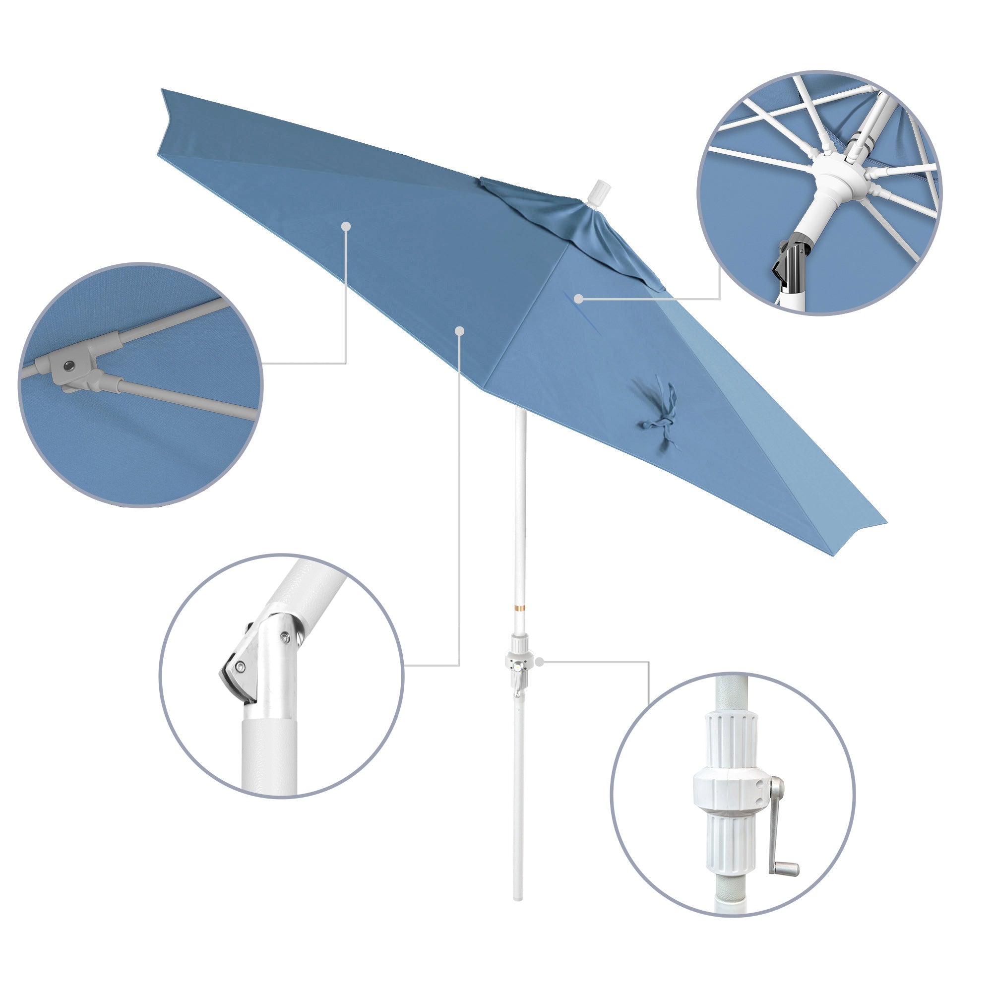 9' Sun Master Series Patio Umbrella - Sunbrella Fabric