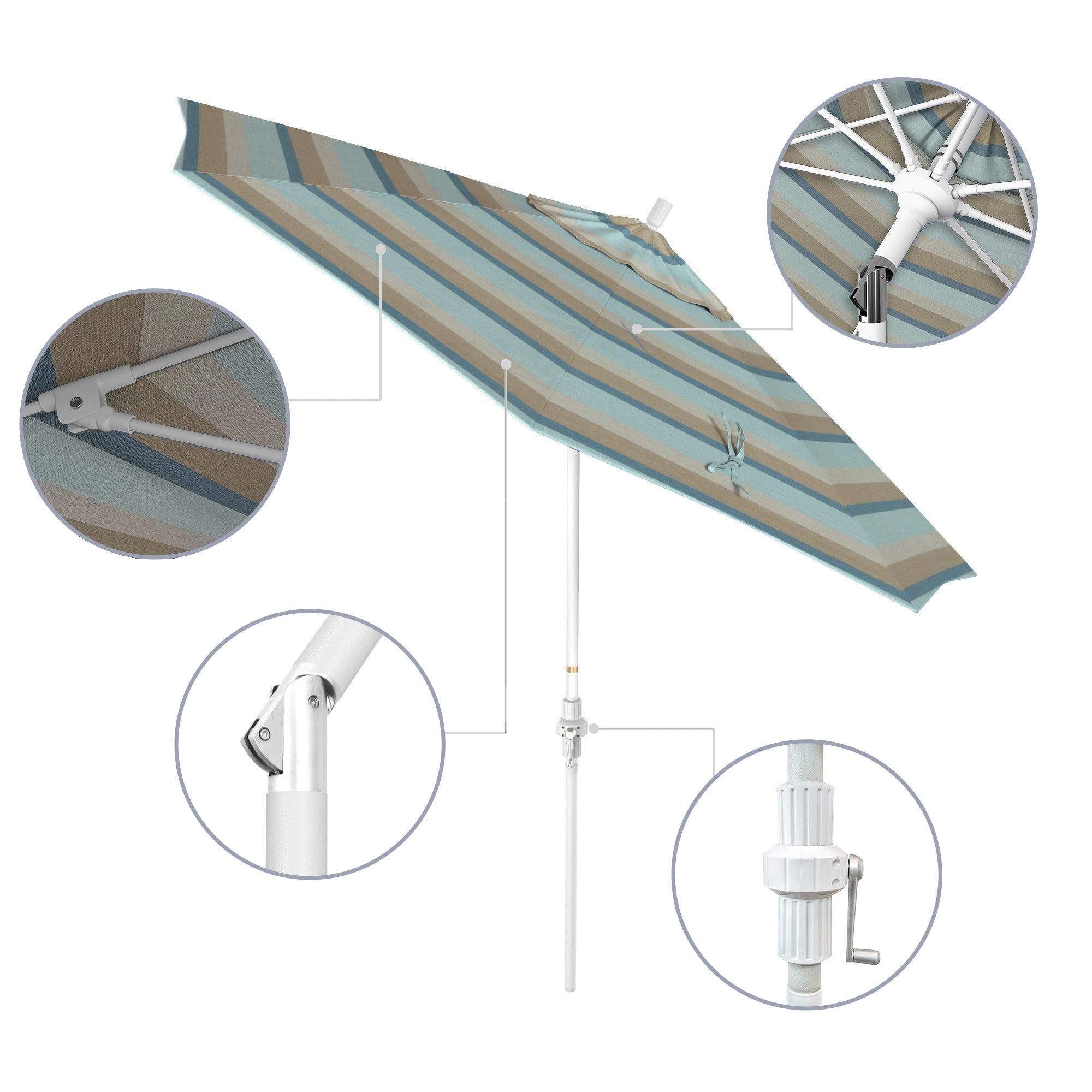 9' Sun Master Series Patio Umbrella - Sunbrella Fabric