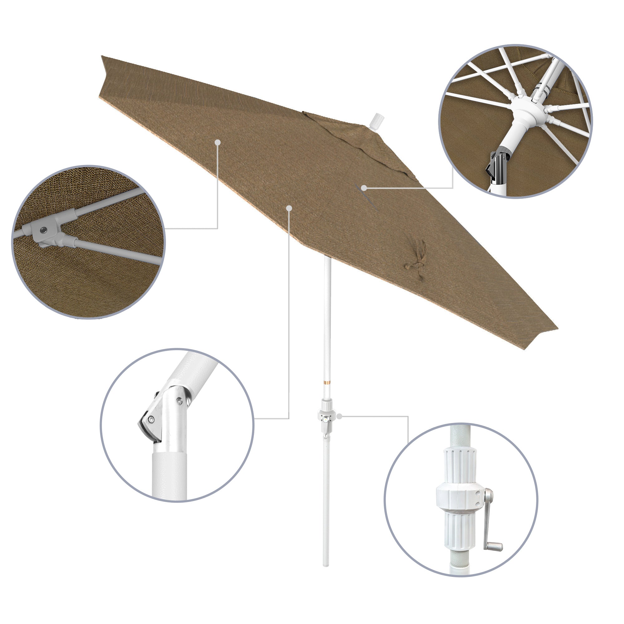 9' Sun Master Series Patio Umbrella - Sunbrella Fabric