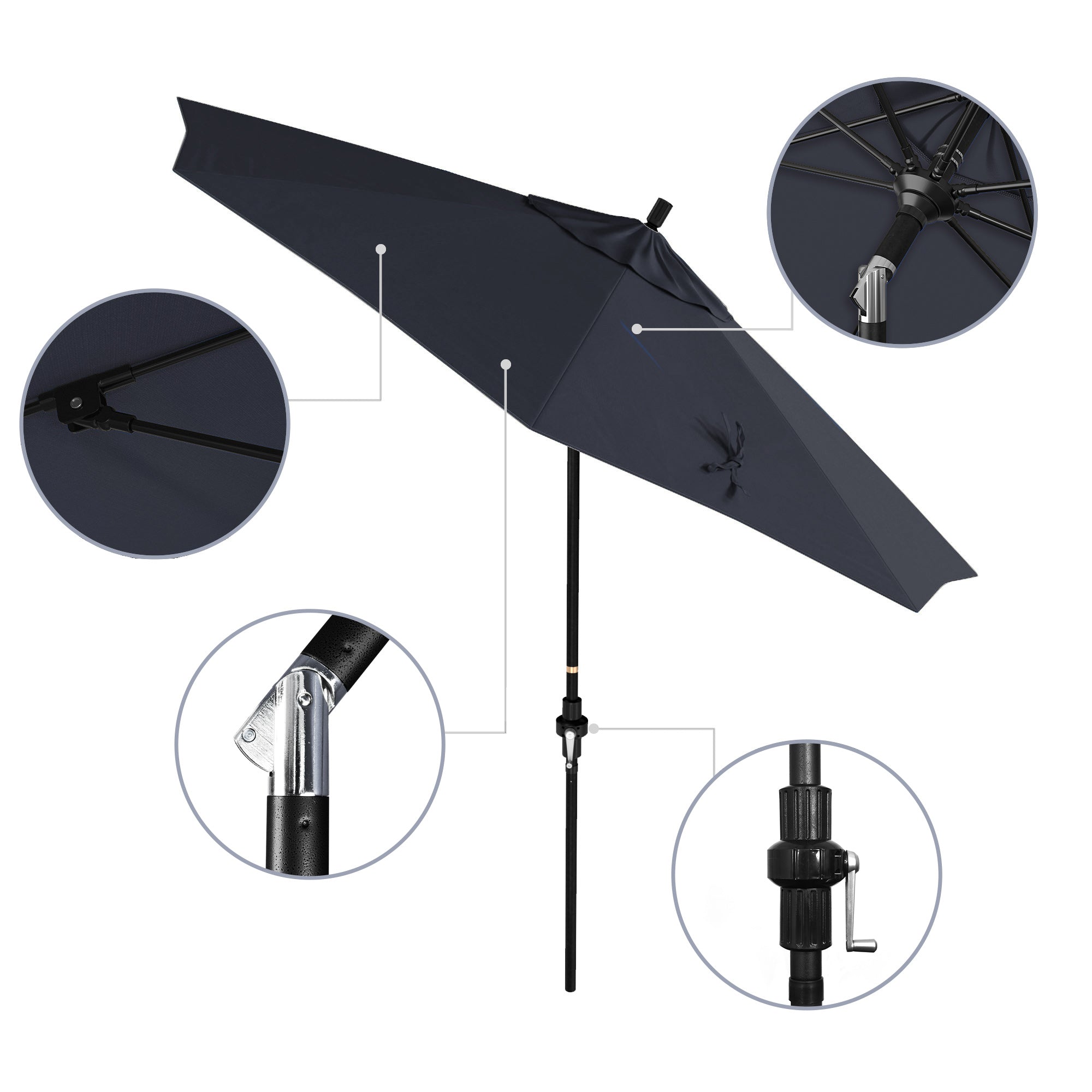 9' Sun Master Series Patio Umbrella - Sunbrella Fabric
