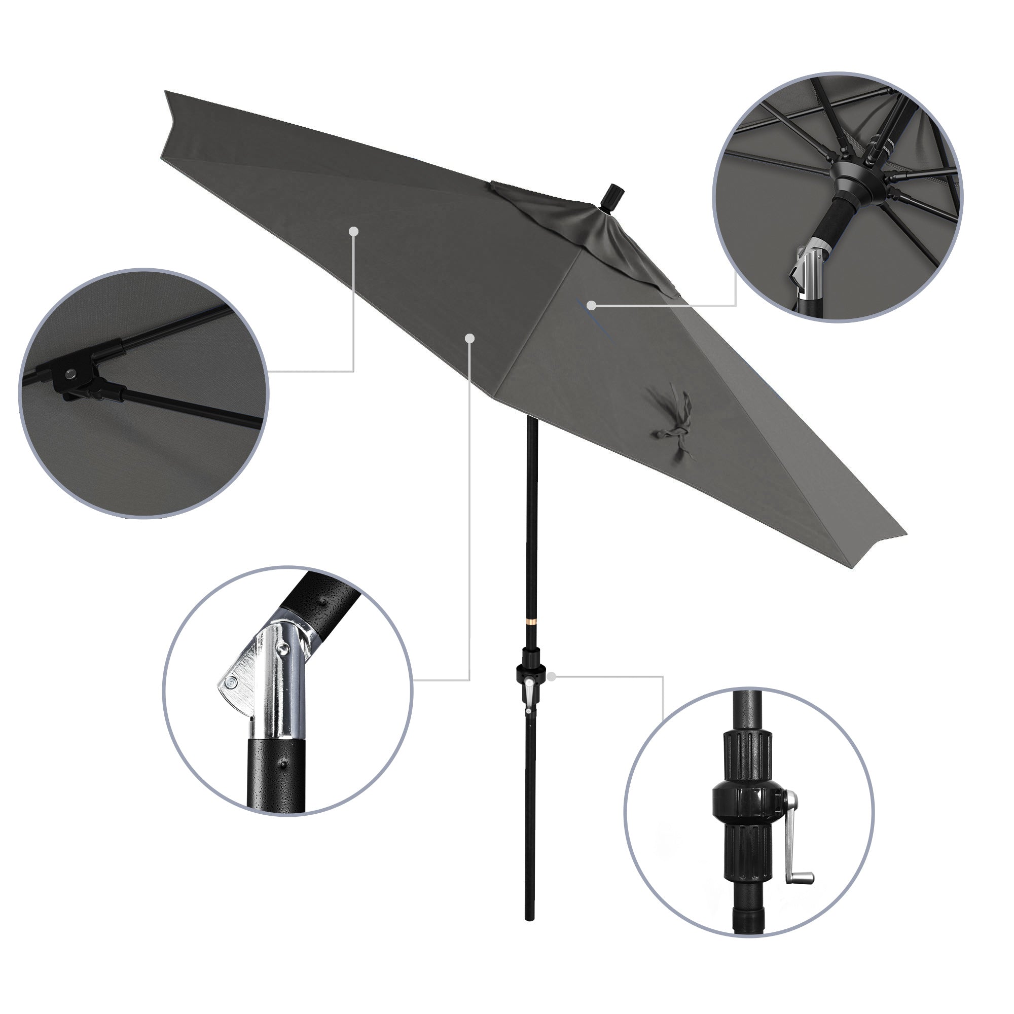 9' Sun Master Series Patio Umbrella - Sunbrella Fabric