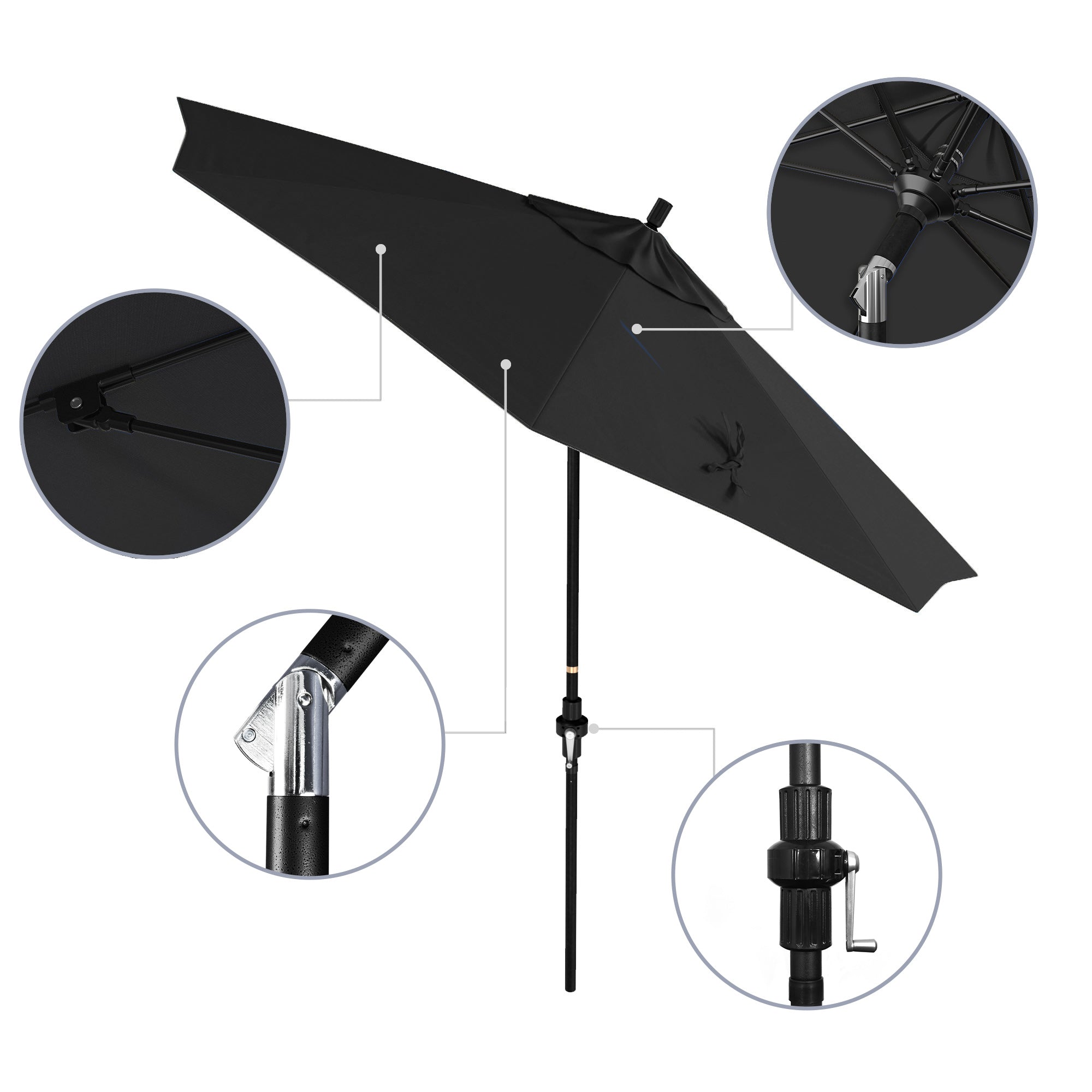 9' Sun Master Series Patio Umbrella - Sunbrella Fabric