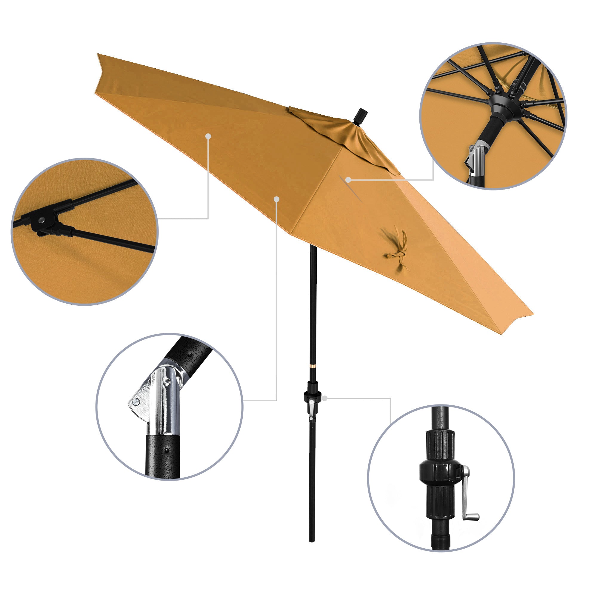 9' Sun Master Series Patio Umbrella - Sunbrella Fabric