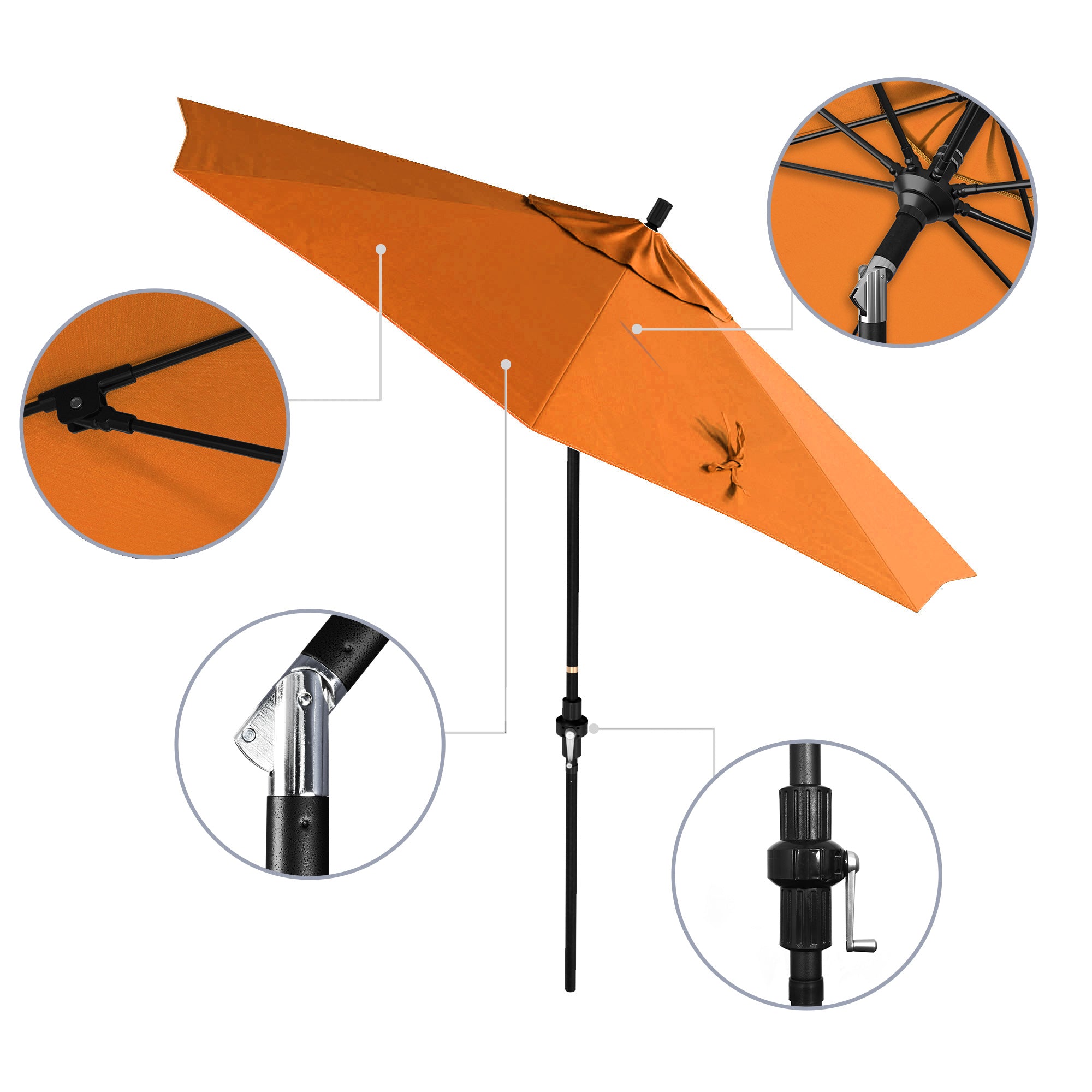 9' Sun Master Series Patio Umbrella - Sunbrella Fabric