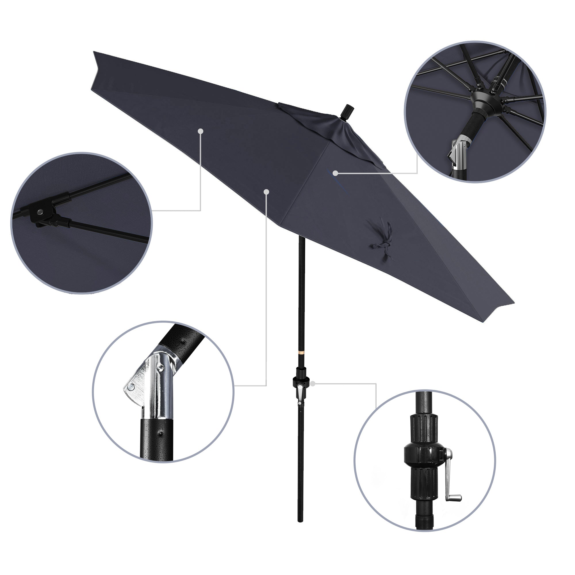9' Sun Master Series Patio Umbrella - Sunbrella Fabric