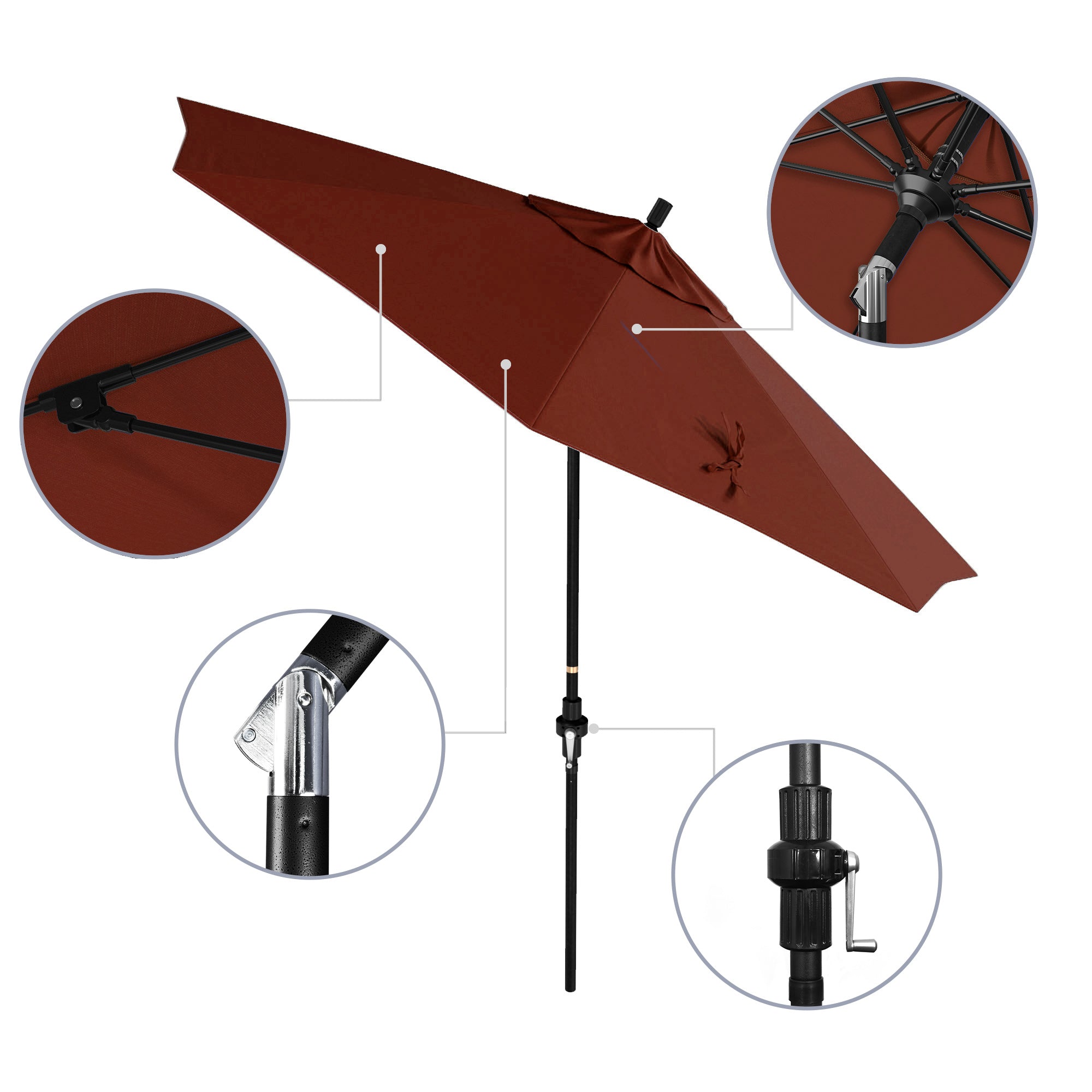 9' Sun Master Series Patio Umbrella - Sunbrella Fabric