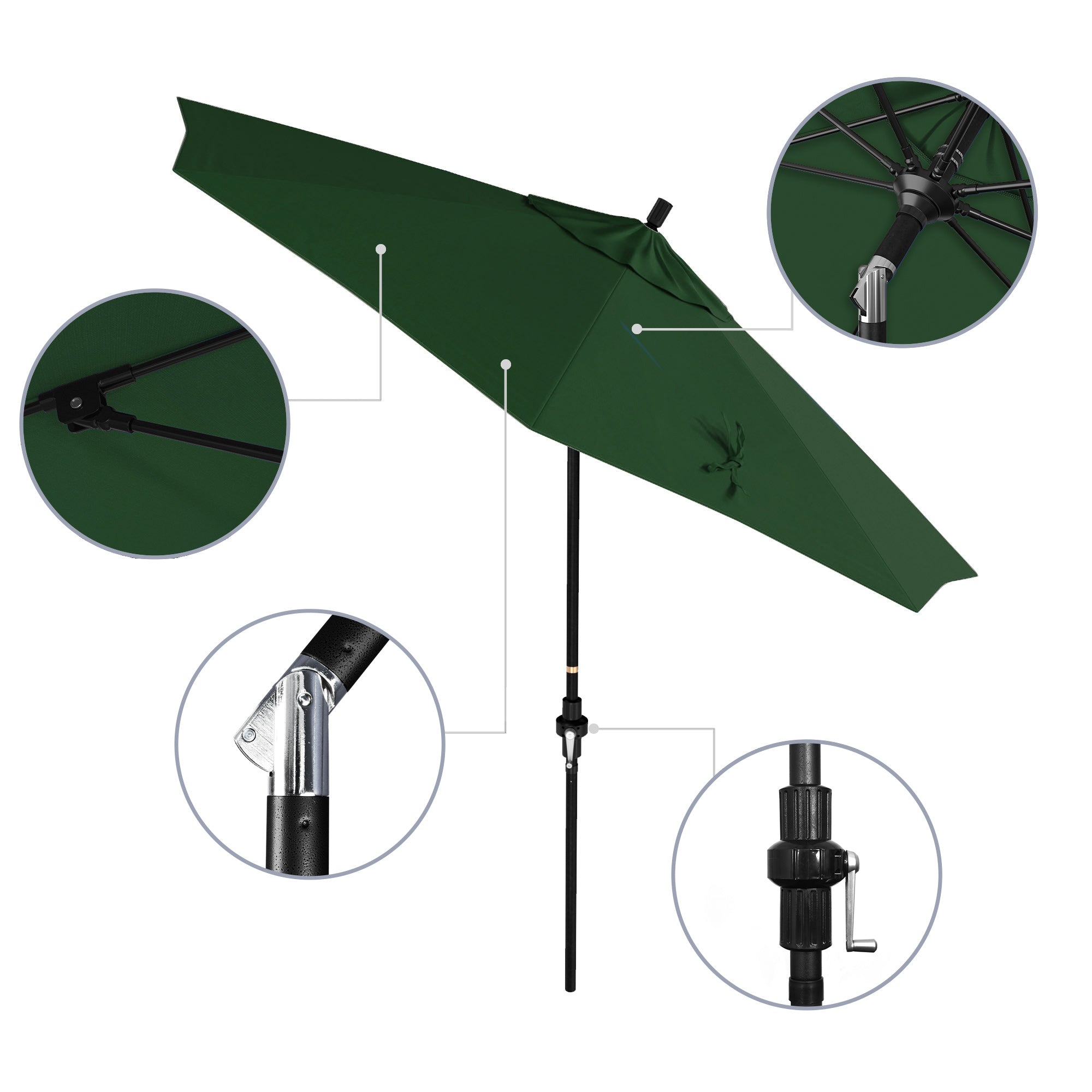 9' Sun Master Series Patio Umbrella - Sunbrella Fabric