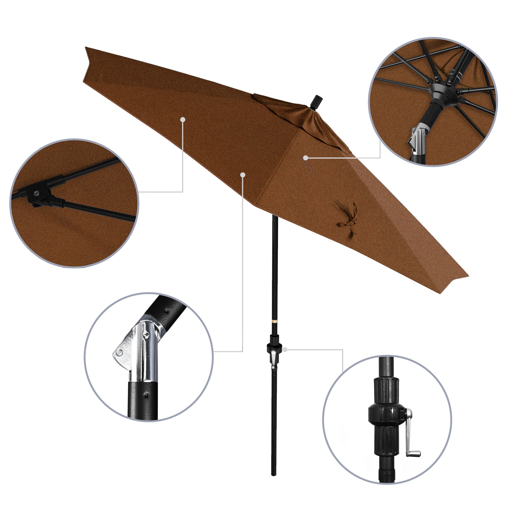 9' Sun Master Series Patio Umbrella - Sunbrella Fabric