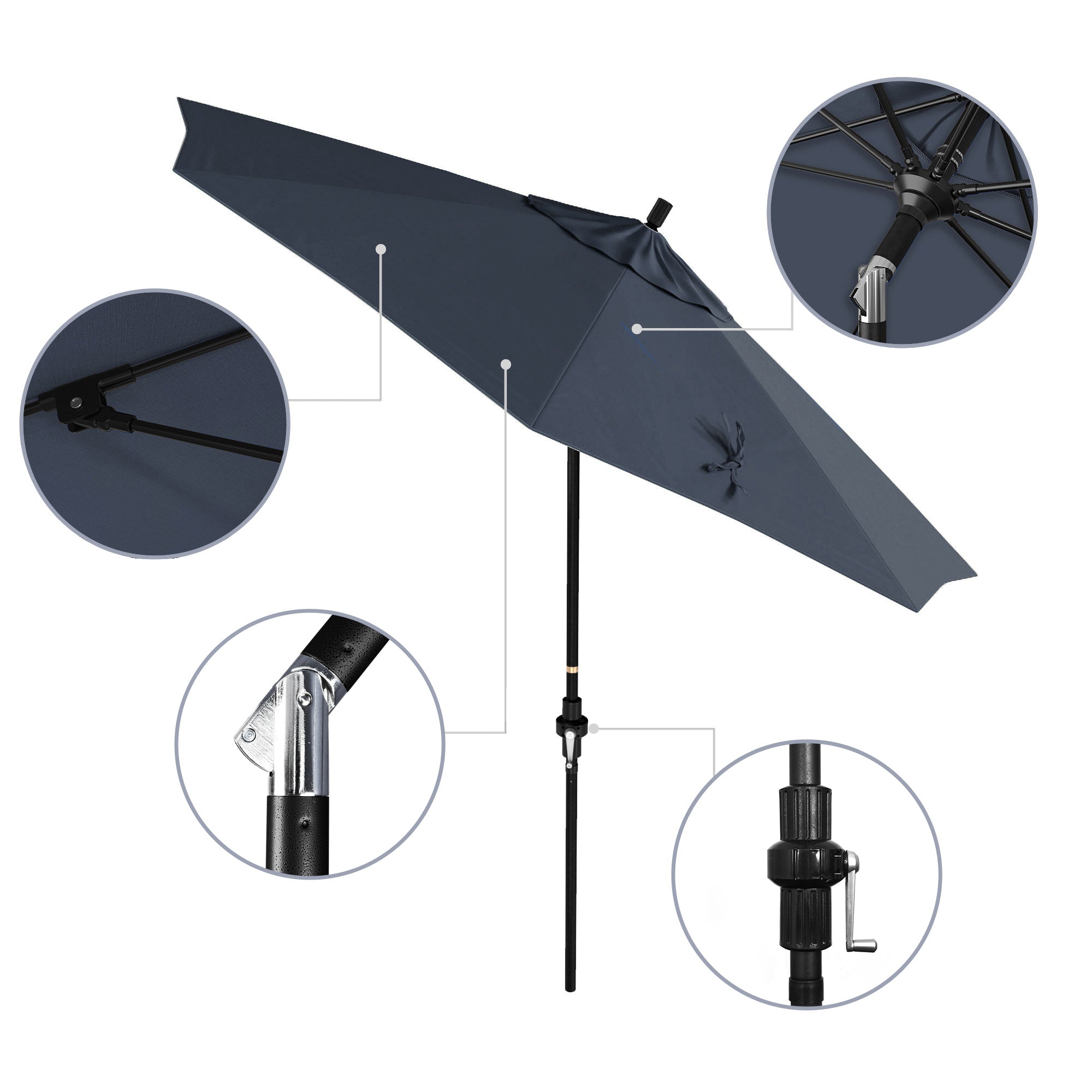 9' Sun Master Series Patio Umbrella - Sunbrella Fabric