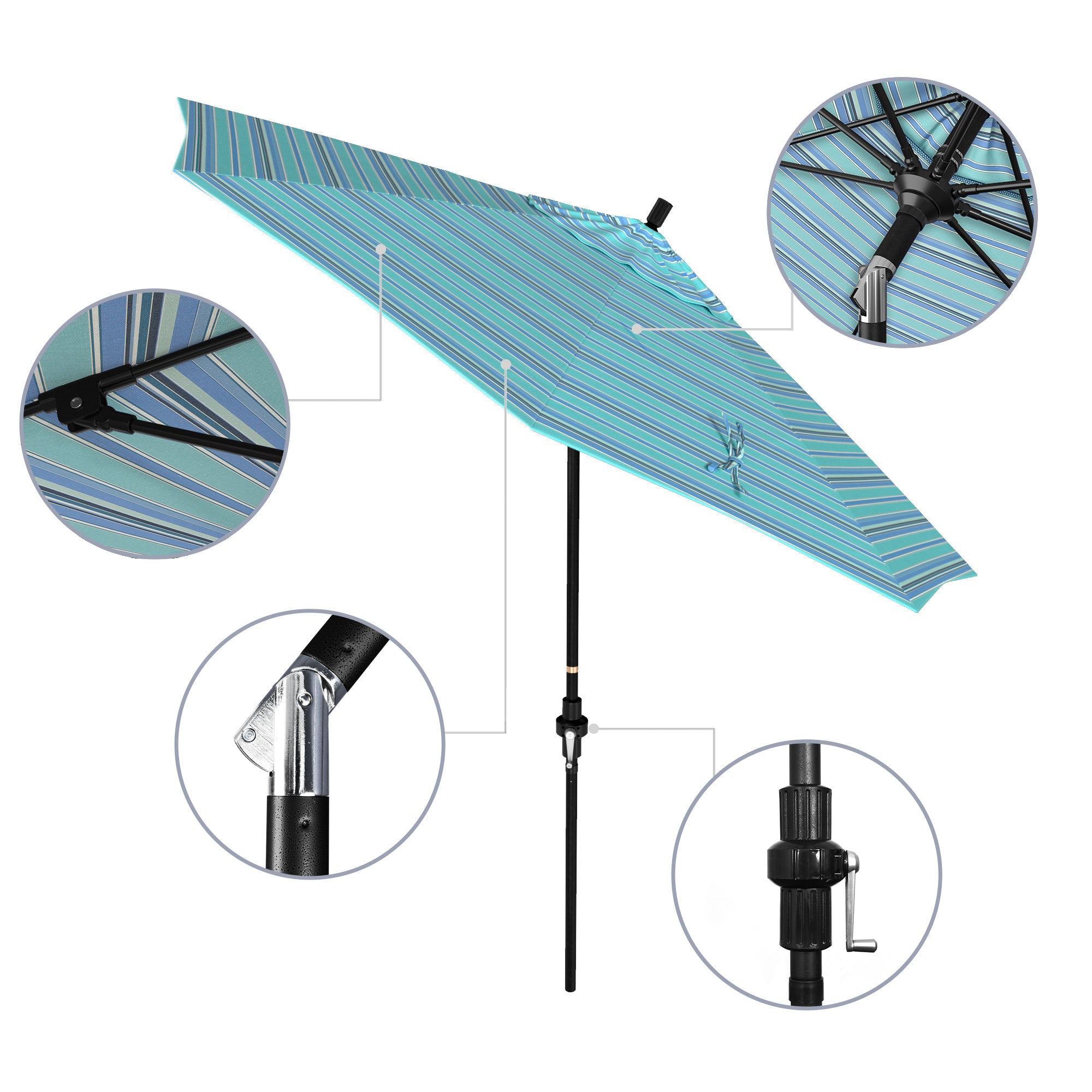 9' Sun Master Series Patio Umbrella - Sunbrella Fabric