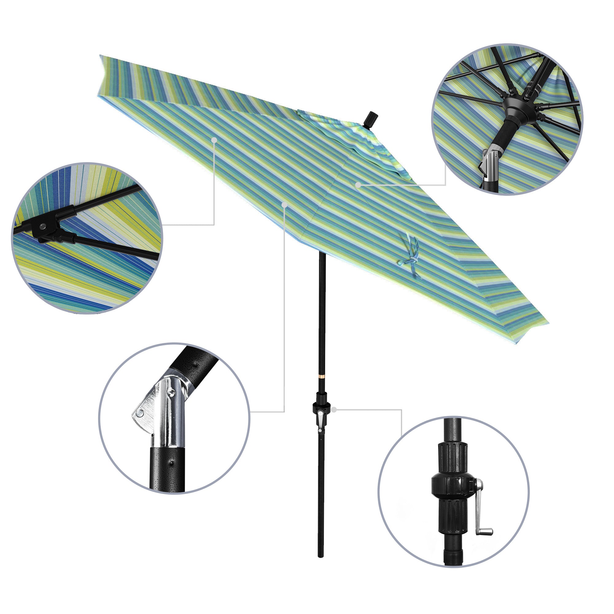 9' Sun Master Series Patio Umbrella - Sunbrella Fabric