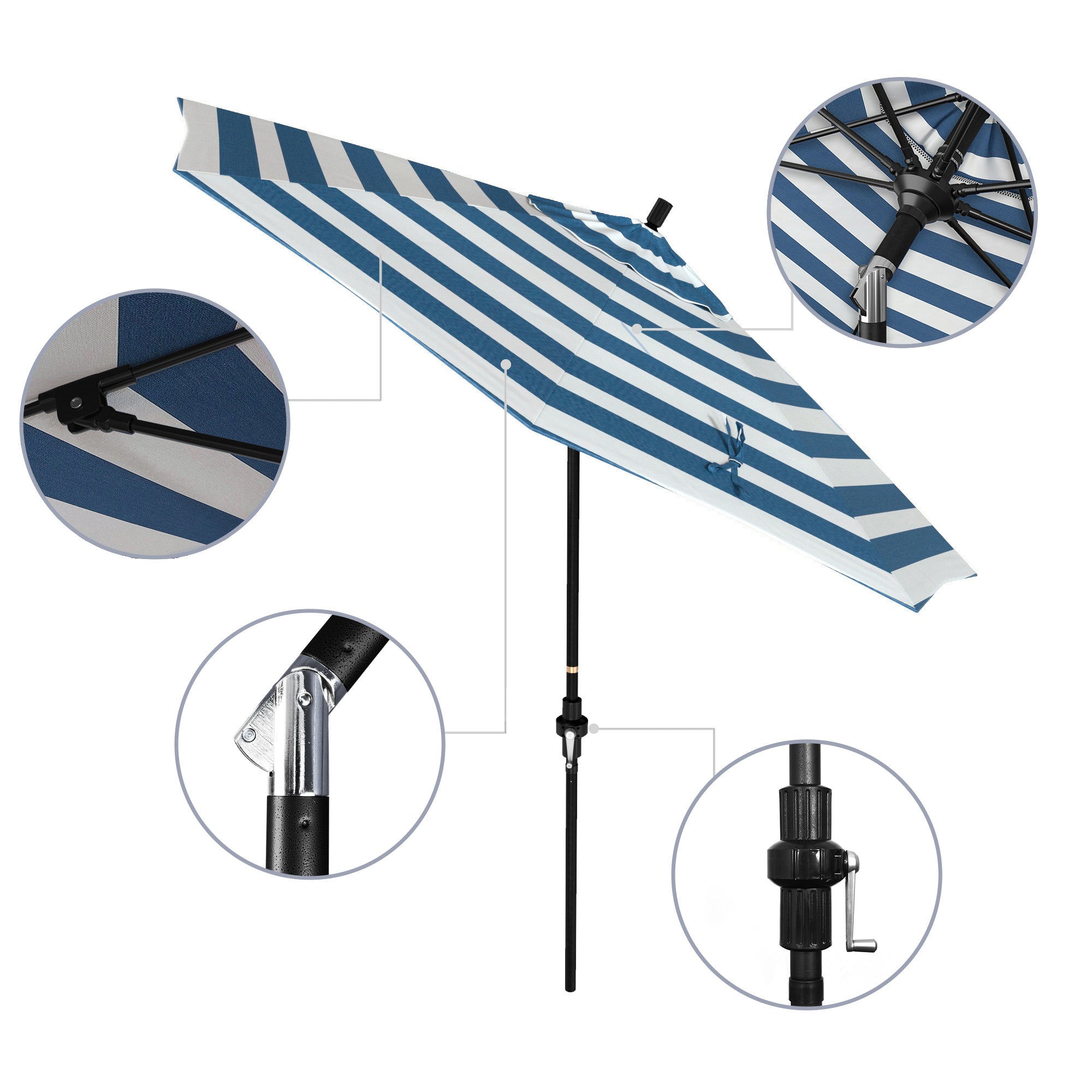 9' Sun Master Series Patio Umbrella - Sunbrella Fabric