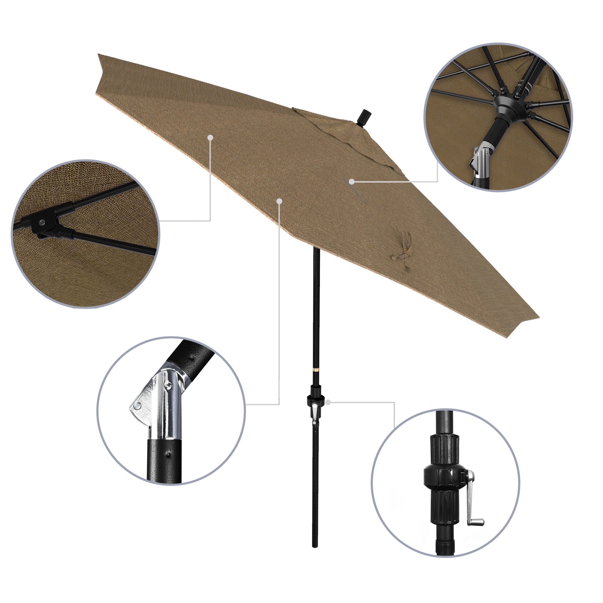 9' Sun Master Series Patio Umbrella - Sunbrella Fabric