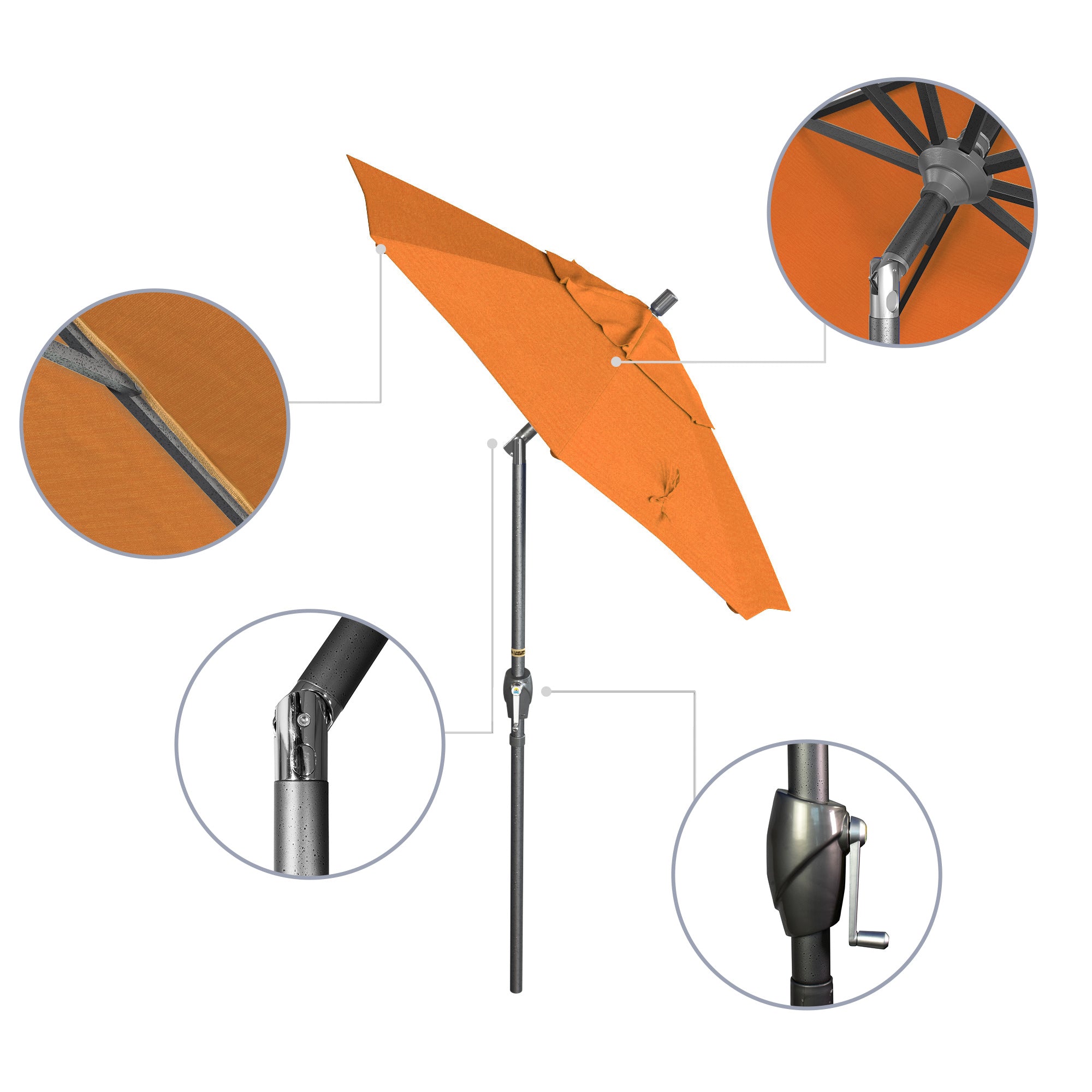 6' Pacific Trail Series Patio Umbrella - Sunbrella Fabric