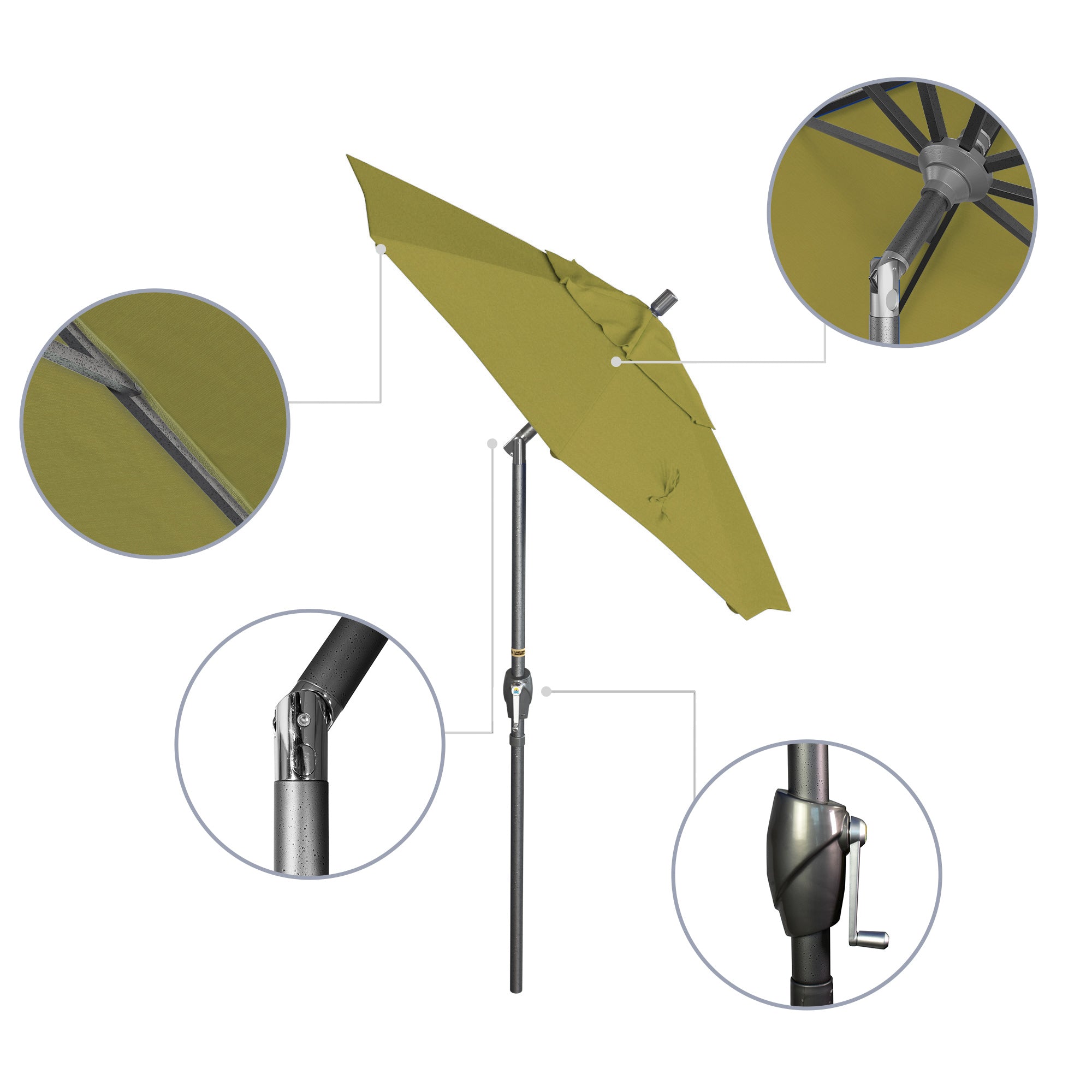 6' Pacific Trail Series Patio Umbrella - Sunbrella Fabric