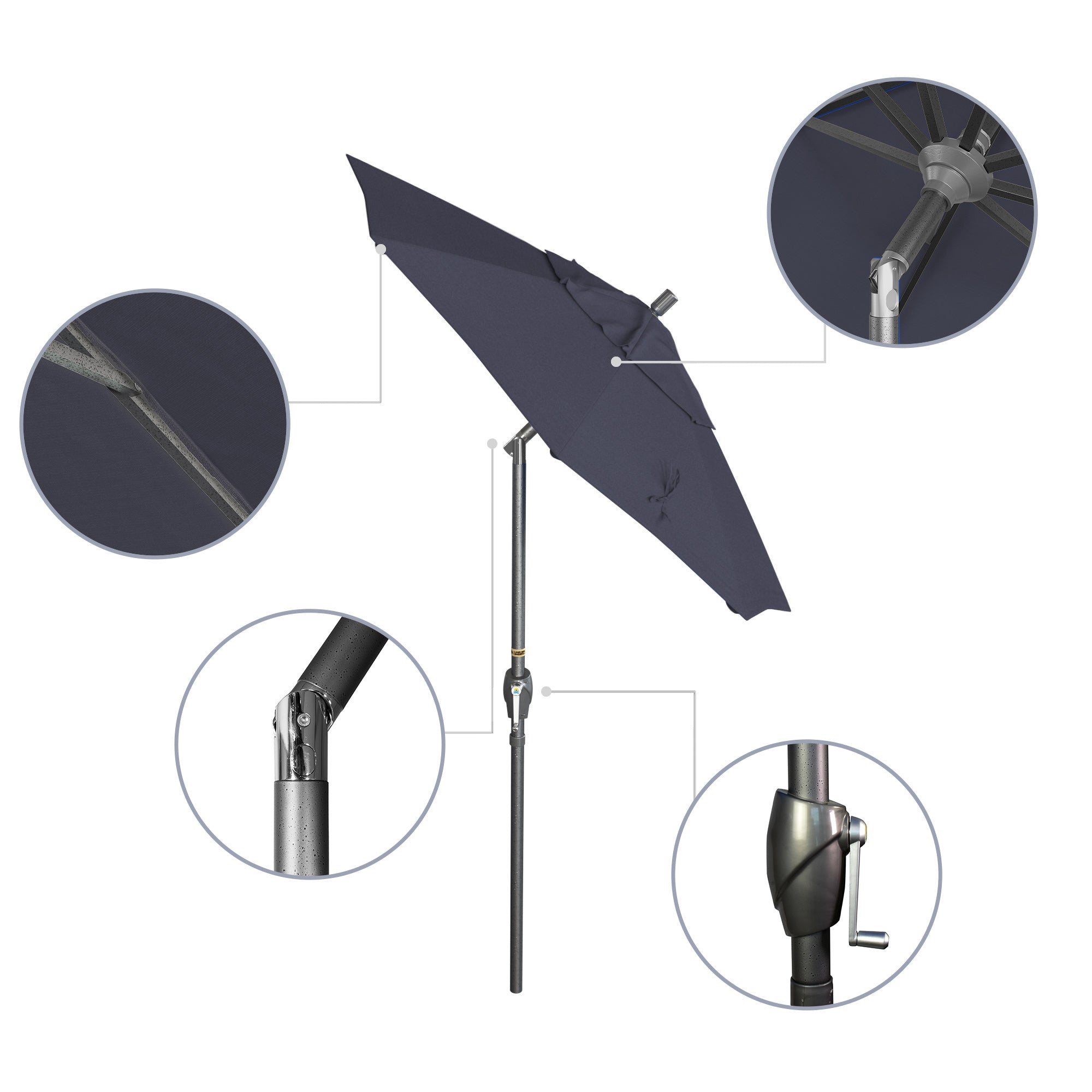 6' Pacific Trail Series Patio Umbrella - Sunbrella Fabric