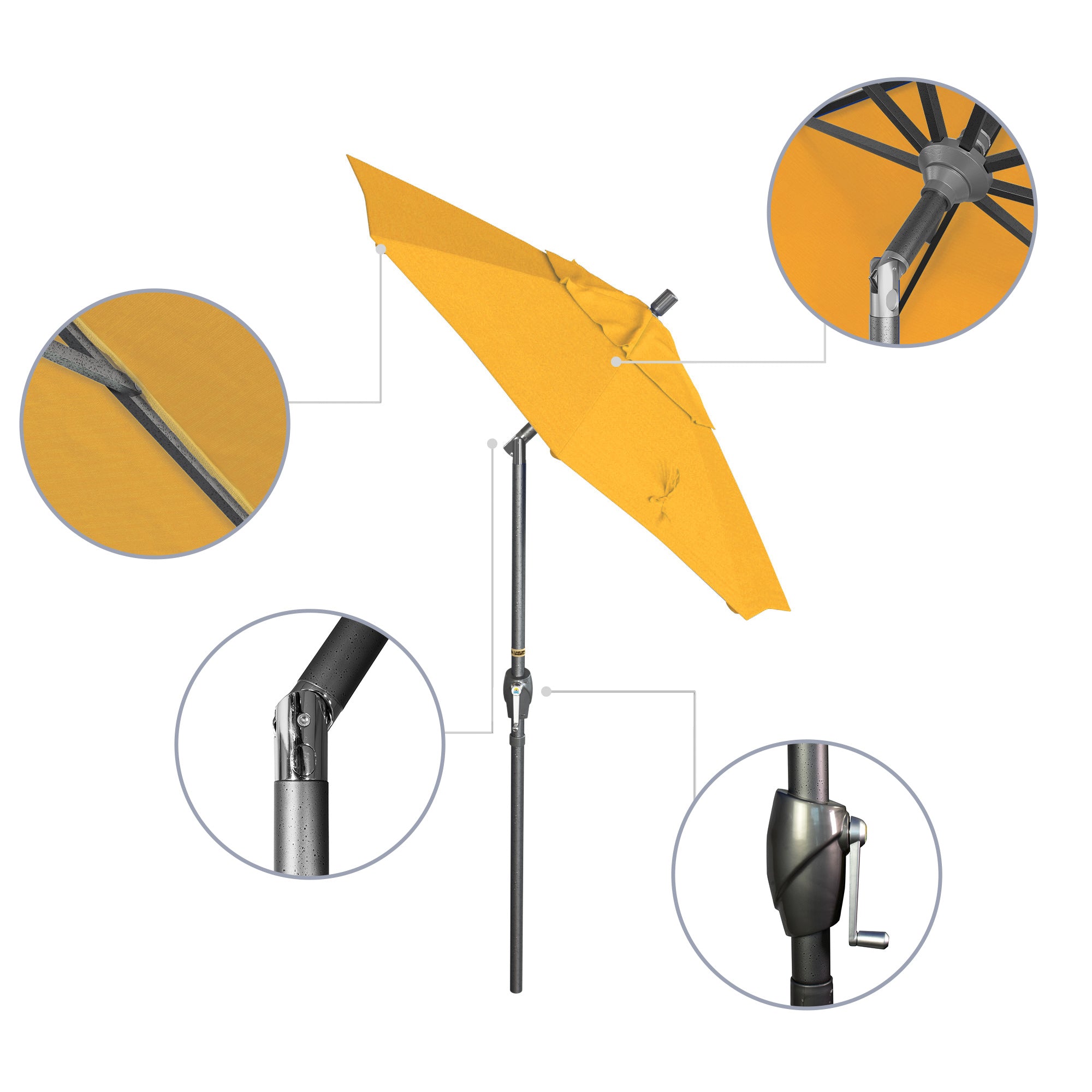 6' Pacific Trail Series Patio Umbrella - Sunbrella Fabric