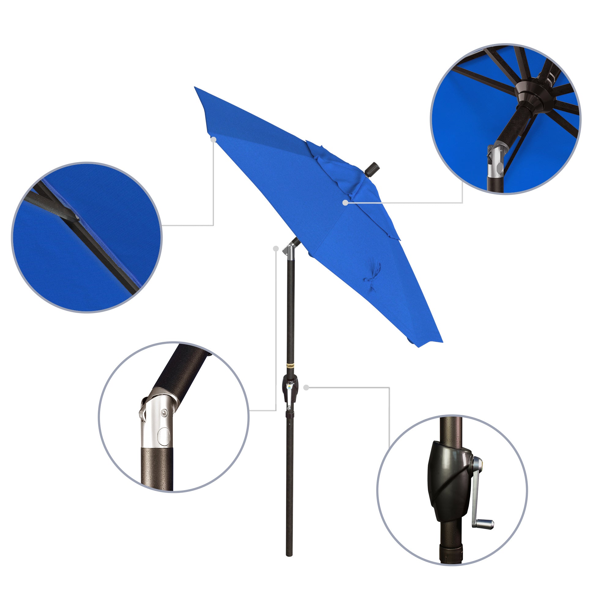 6' Pacific Trail Series Patio Umbrella - Sunbrella Fabric
