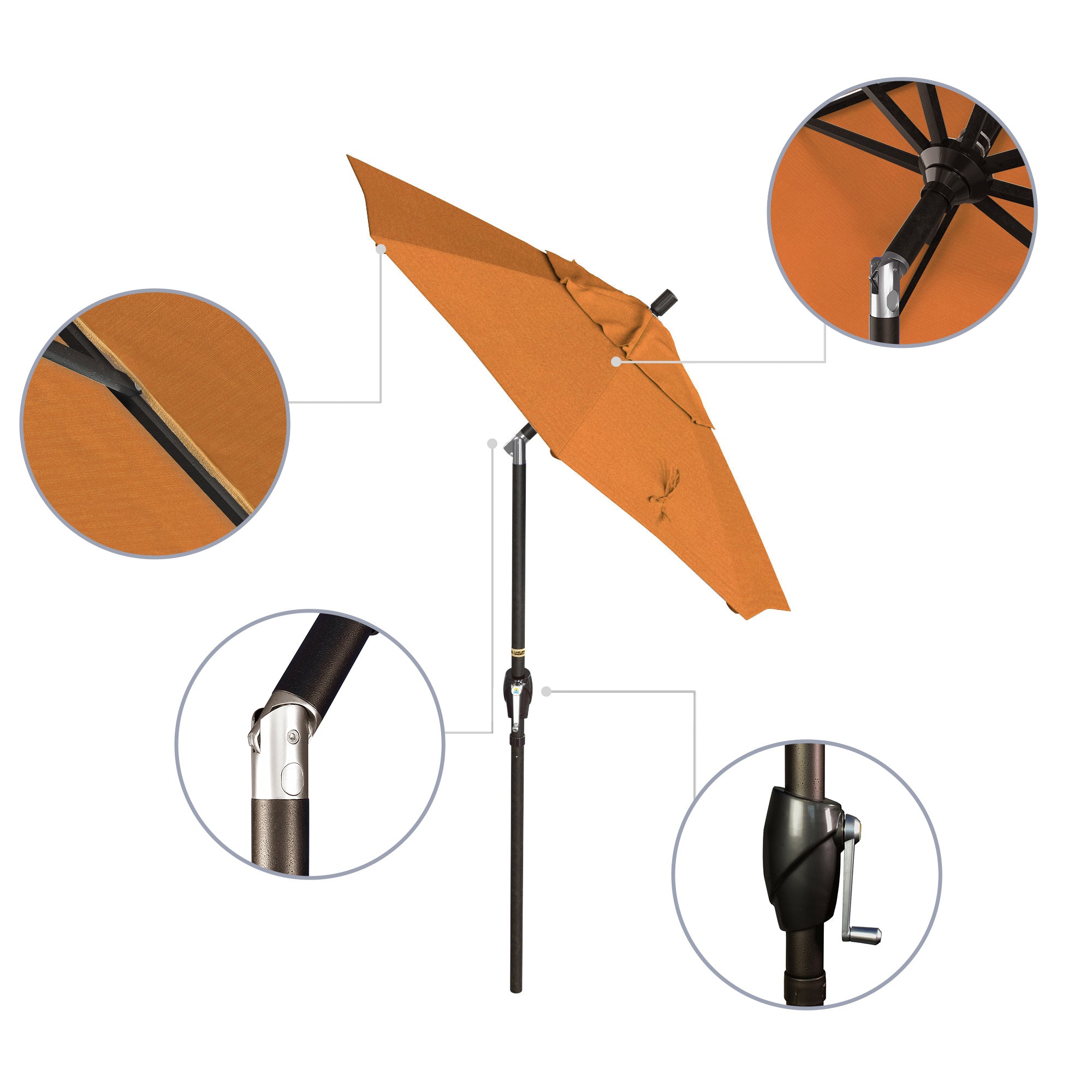 6' Pacific Trail Series Patio Umbrella - Sunbrella Fabric