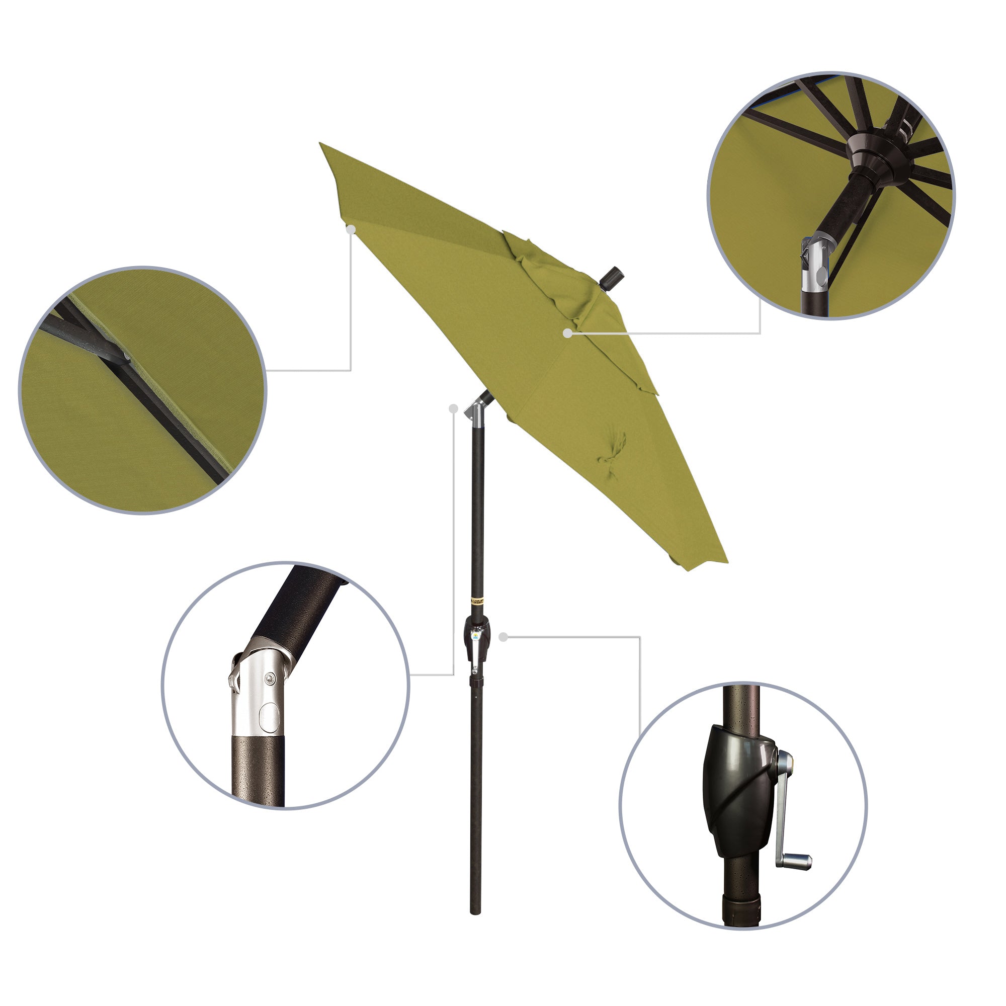 6' Pacific Trail Series Patio Umbrella - Sunbrella Fabric