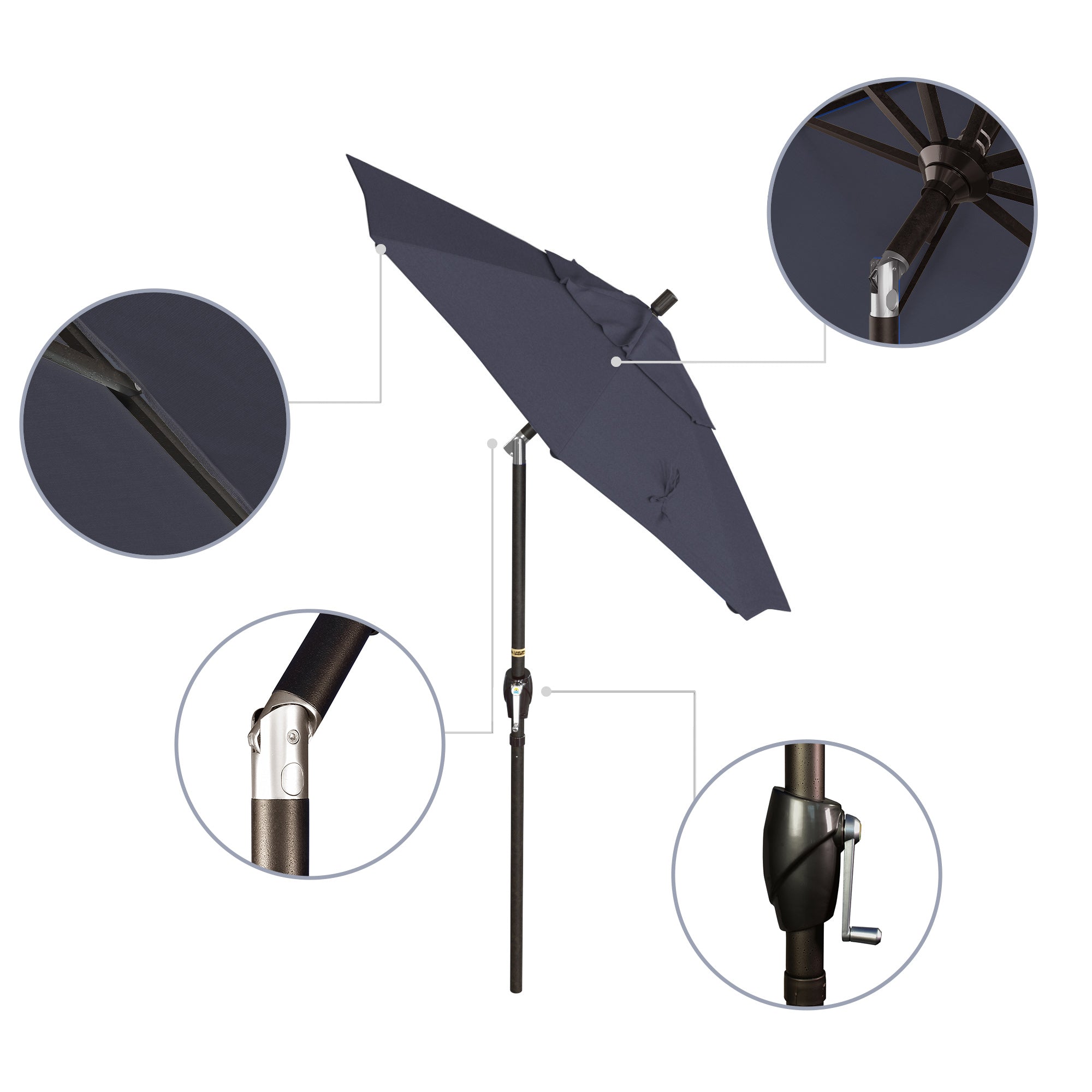 6' Pacific Trail Series Patio Umbrella - Sunbrella Fabric