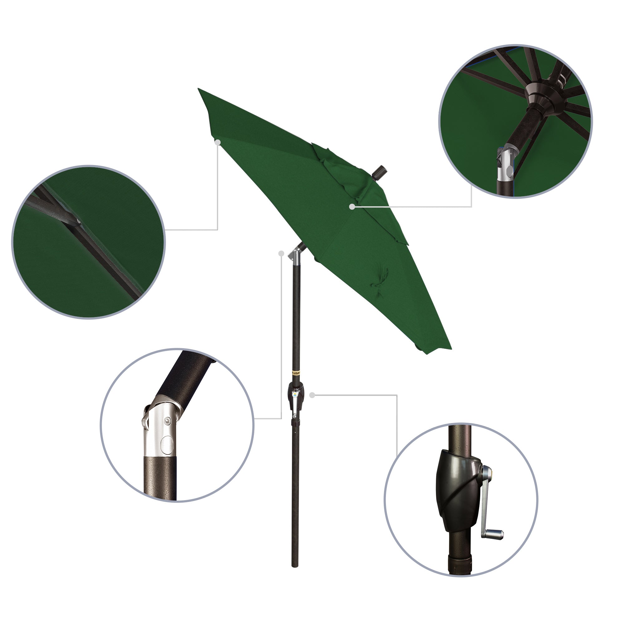 6' Pacific Trail Series Patio Umbrella - Sunbrella Fabric